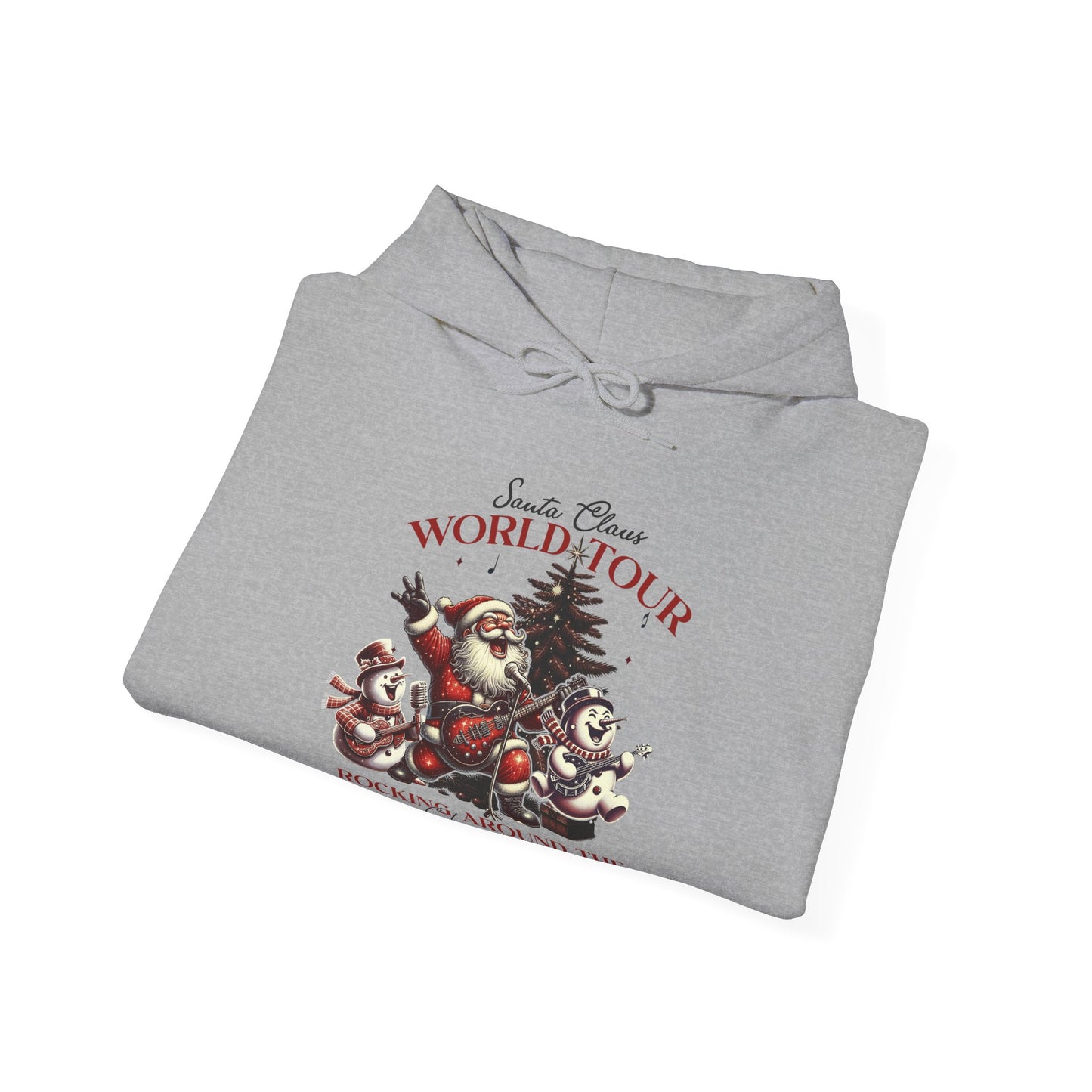 Santa Rocking around the Christmas Tree Unisex Heavy Blend™ Hooded Sweatshirt - sizes S - 5X