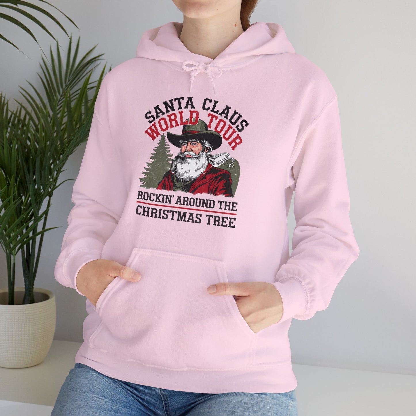 Santa Claus World Tour Unisex Heavy Blend™ Hooded Sweatshirt - sizes S - 3X - Rocking Around the Christmas Tree
