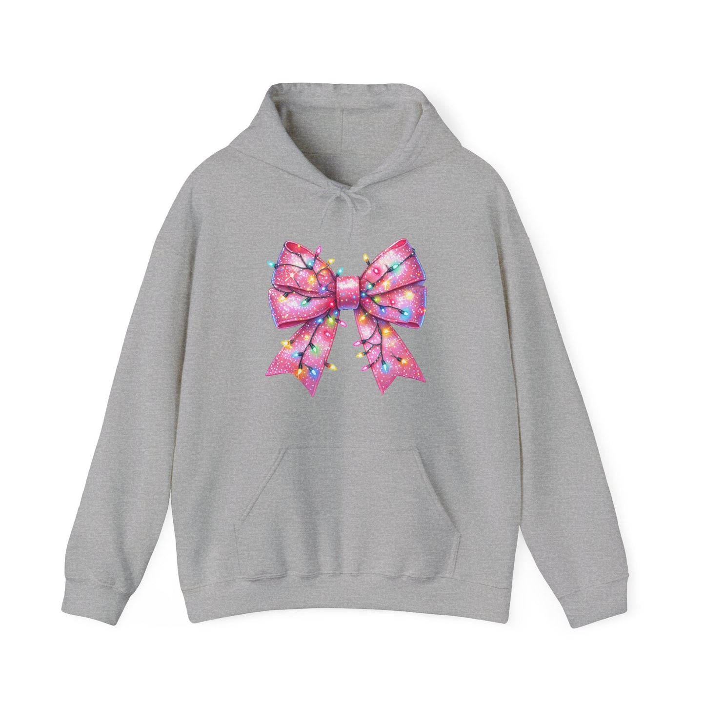 Big Pink Christmas Bow Unisex Heavy Blend™ Hooded Sweatshirt - sizes S - 3X