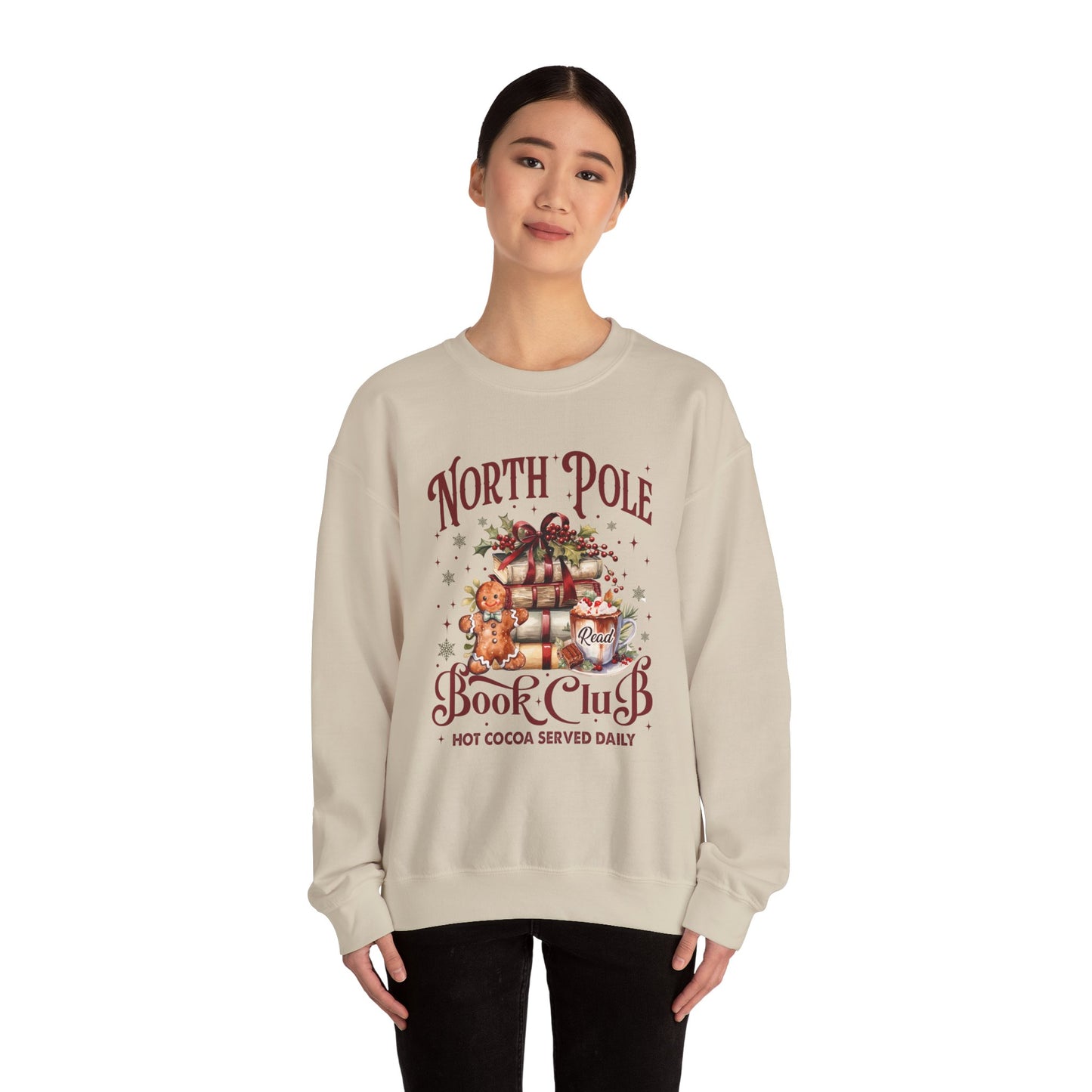 North Pole Book Club Unisex Heavy Blend™ Crewneck Sweatshirt - size S - 3X