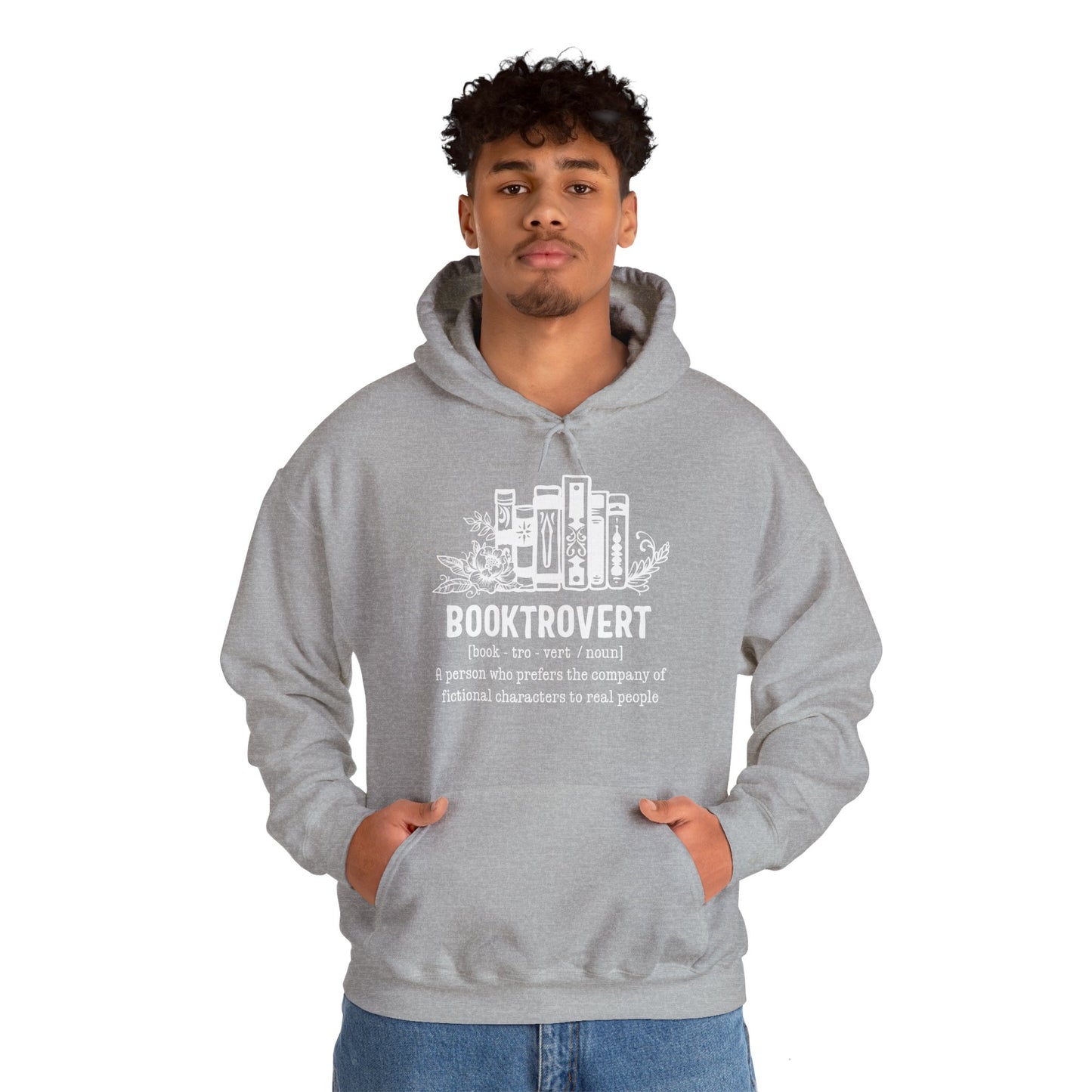 Booktrovert Hooded Sweatshirt - Funny Book Lover Gift - Warm & Cozy