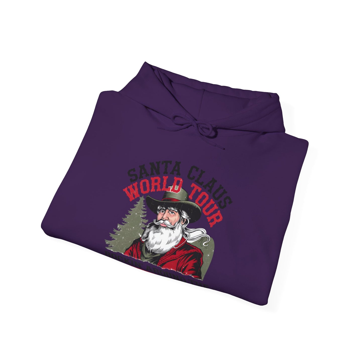 Santa Claus World Tour Unisex Heavy Blend™ Hooded Sweatshirt - sizes S - 3X - Rocking Around the Christmas Tree