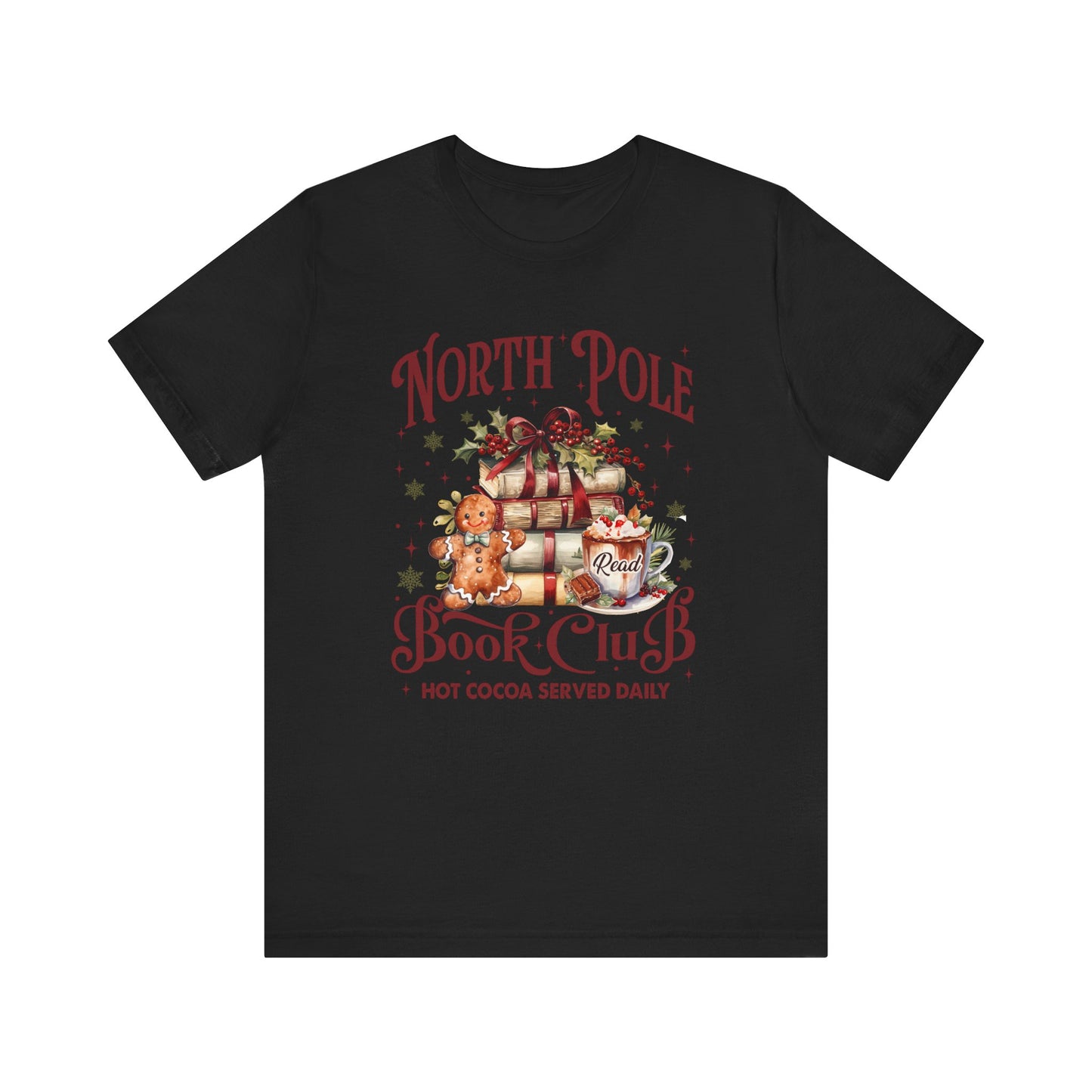 North Pole Book Club Unisex Jersey Short Sleeve Tee - size S - 3X