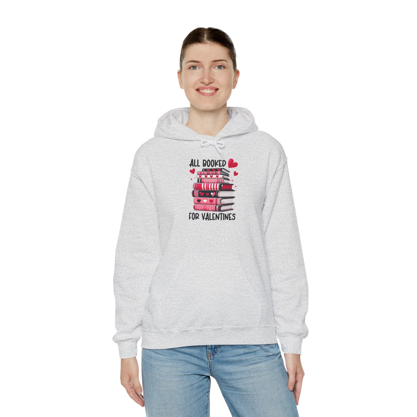Valentine's Day All Booked Unisex Hooded Sweatshirt - sizes s - 5X