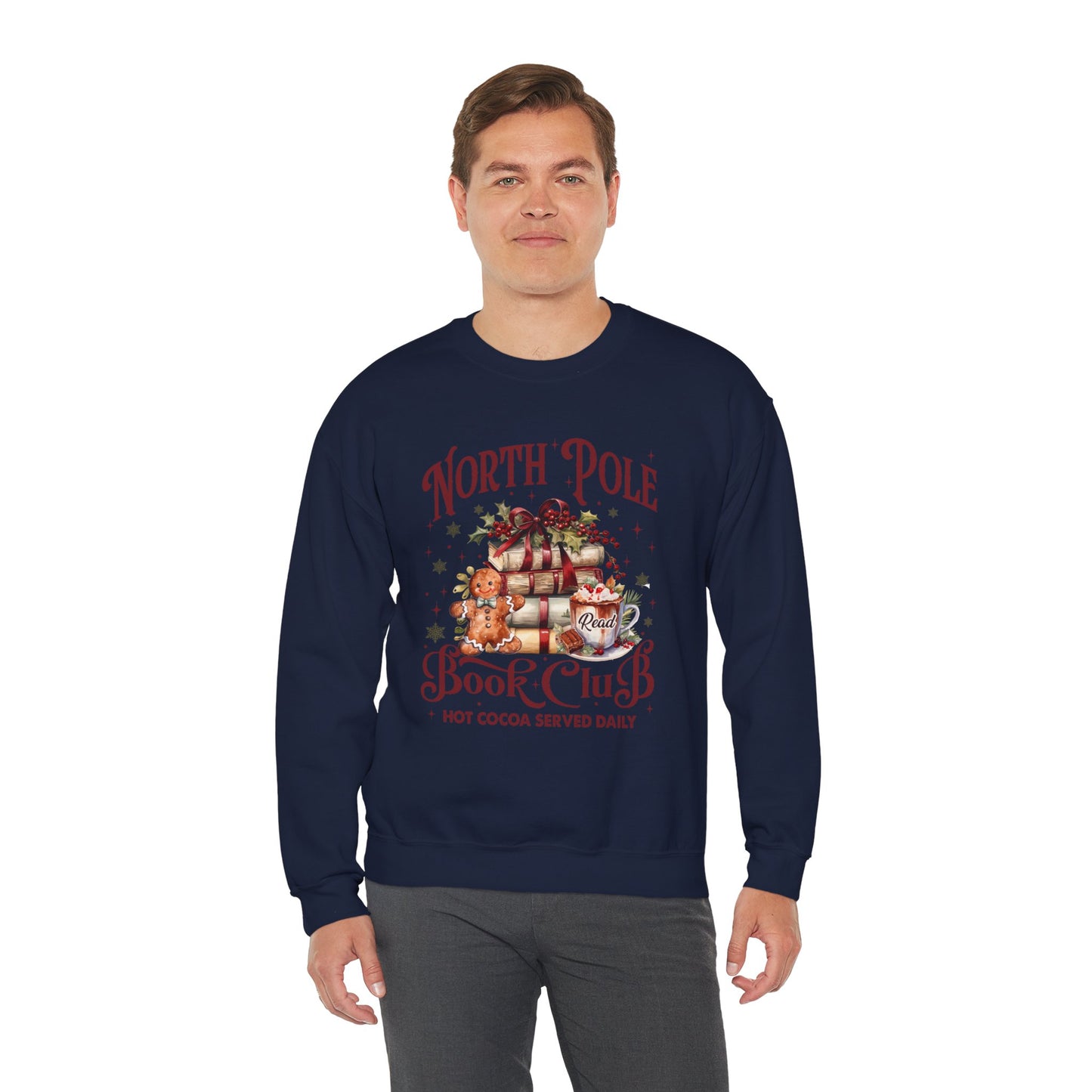 North Pole Book Club Unisex Heavy Blend™ Crewneck Sweatshirt - size S - 3X