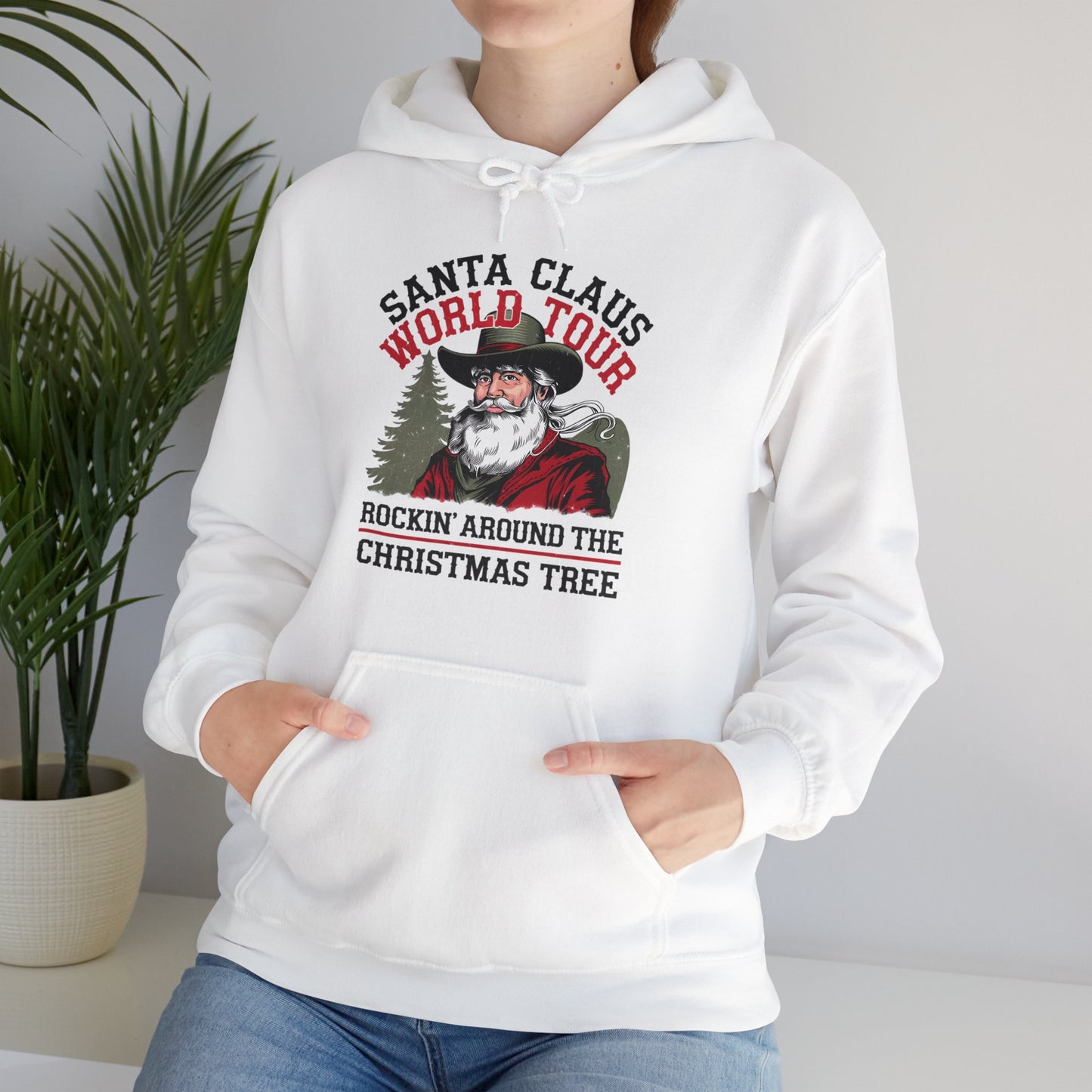 Santa Claus World Tour Unisex Heavy Blend™ Hooded Sweatshirt - sizes S - 3X - Rocking Around the Christmas Tree