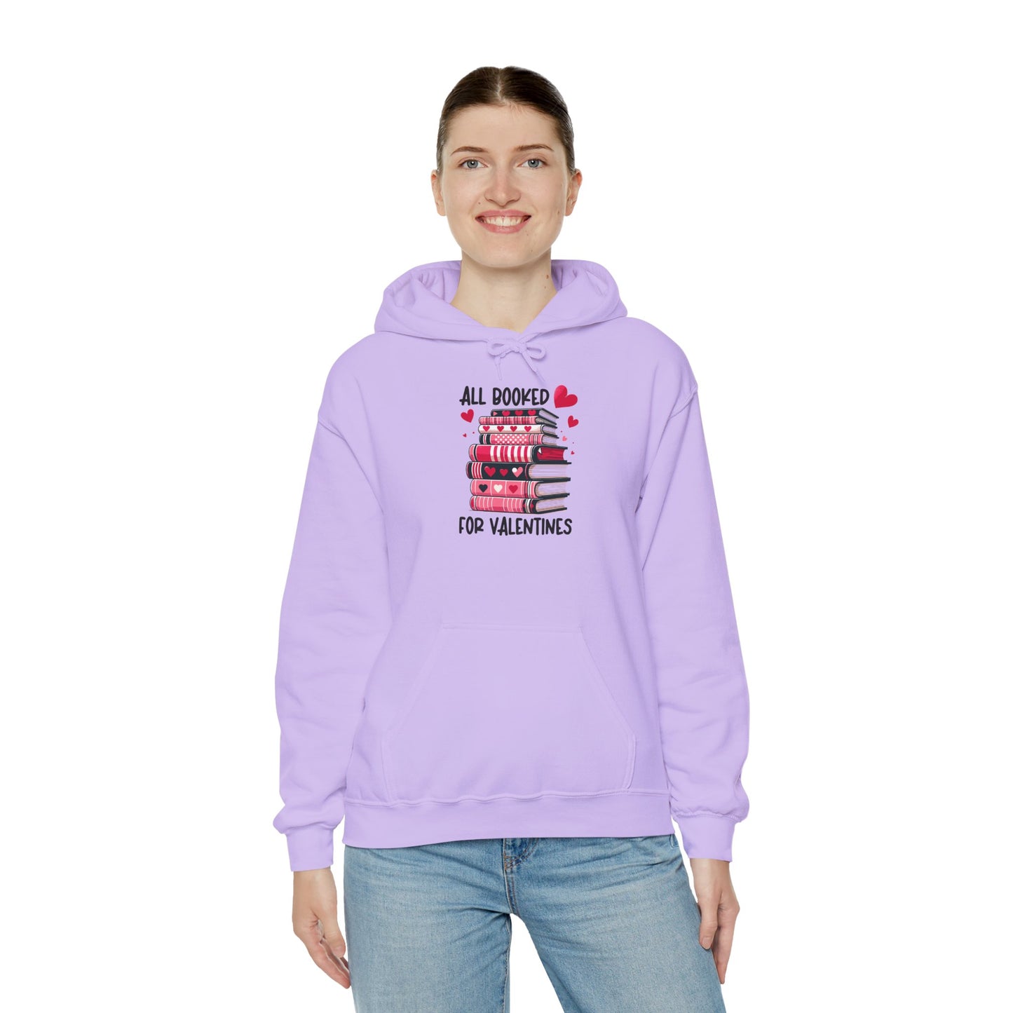 Valentine's Day All Booked Unisex Hooded Sweatshirt - sizes s - 5X
