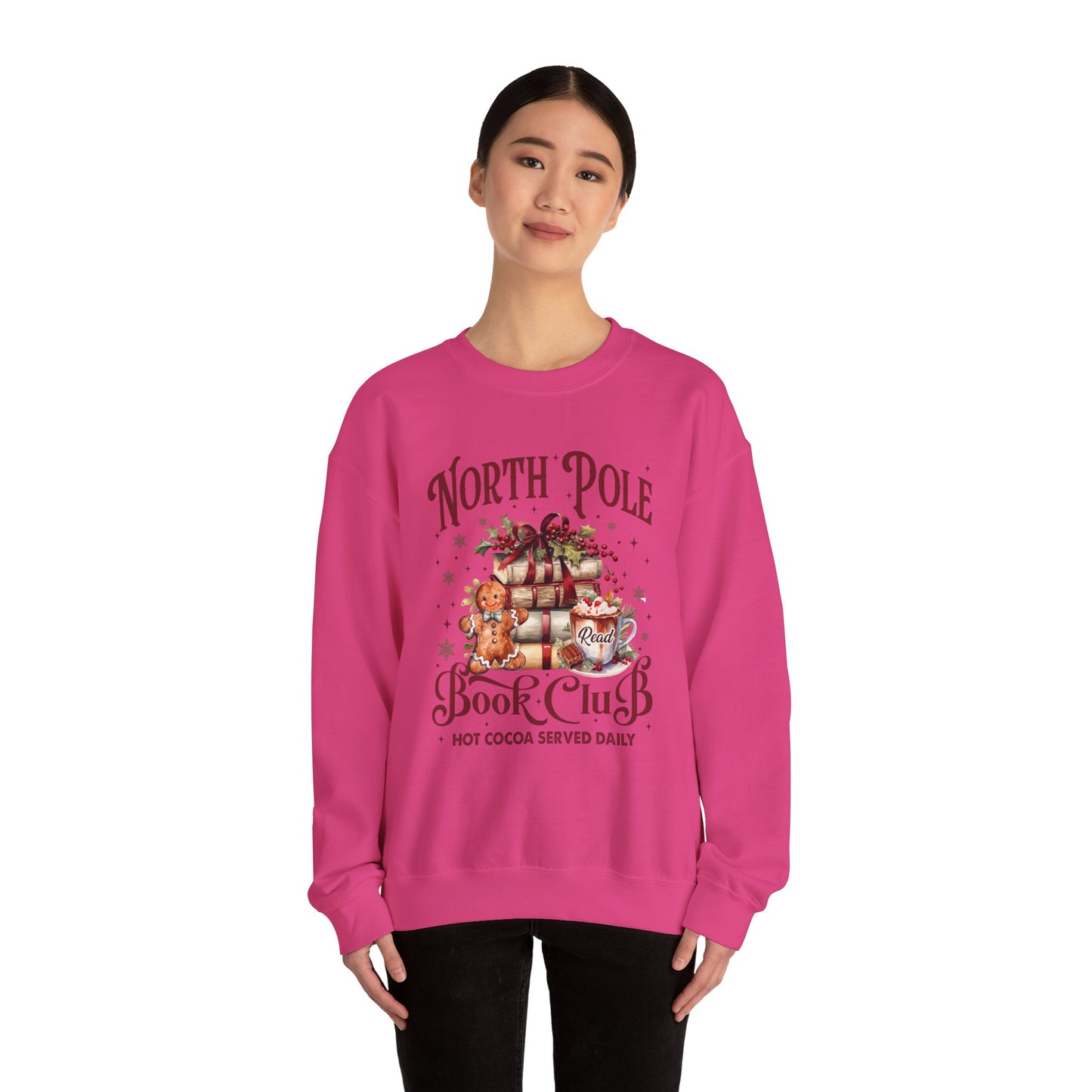 North Pole Book Club Unisex Heavy Blend™ Crewneck Sweatshirt - size S - 3X