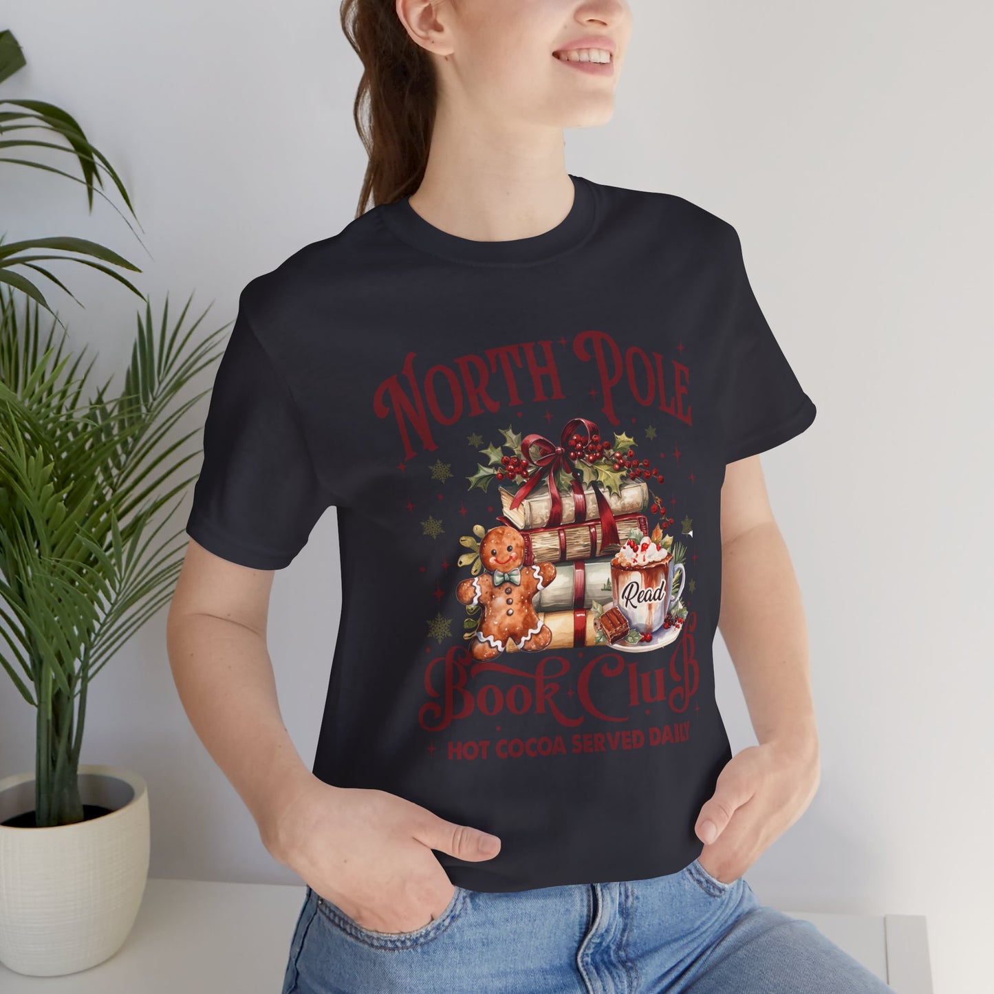 North Pole Book Club Unisex Jersey Short Sleeve Tee - size S - 3X