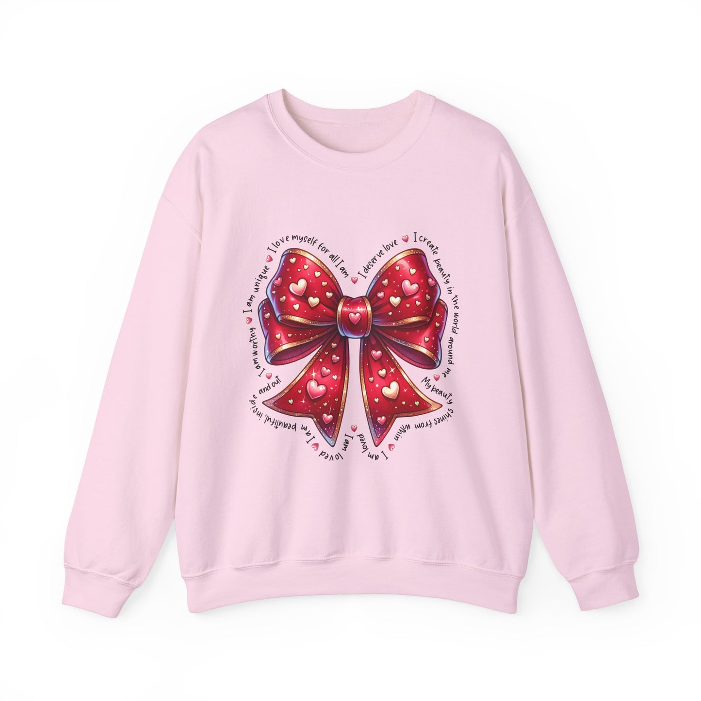 Red Bow Crewneck Sweatshirt - Valentine's Day Gift