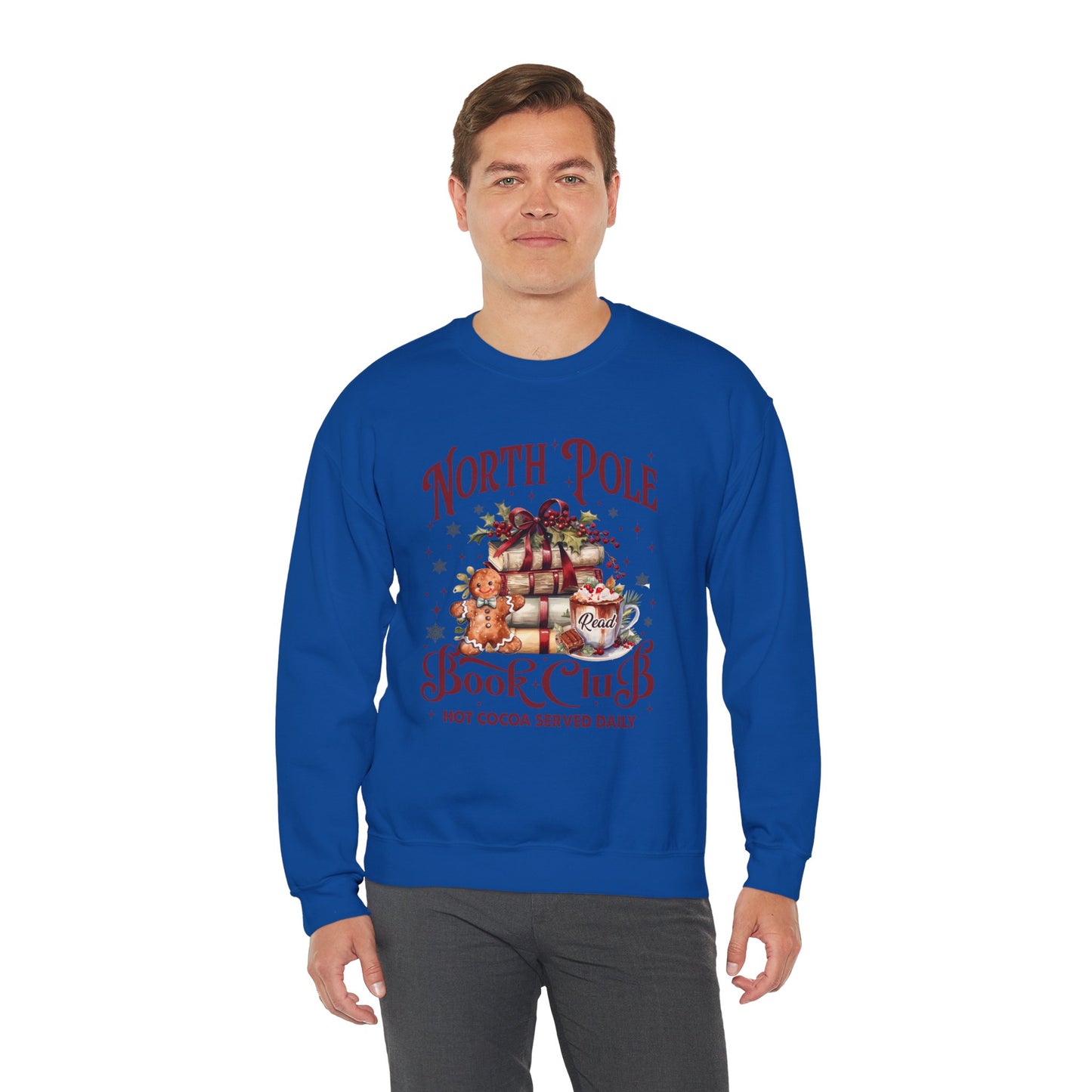 North Pole Book Club Unisex Heavy Blend™ Crewneck Sweatshirt - size S - 3X