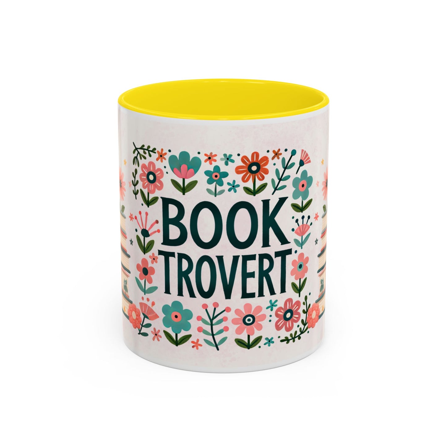 Mug - Booktrovert Pretty Floral Ceramic Coffee Mug (11oz, 15oz)