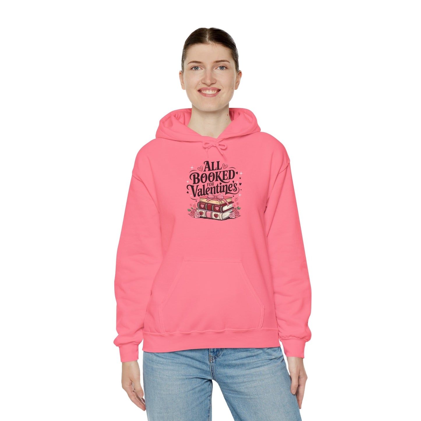 Valentine's Day All Booked Unisex Hooded Sweatshirt