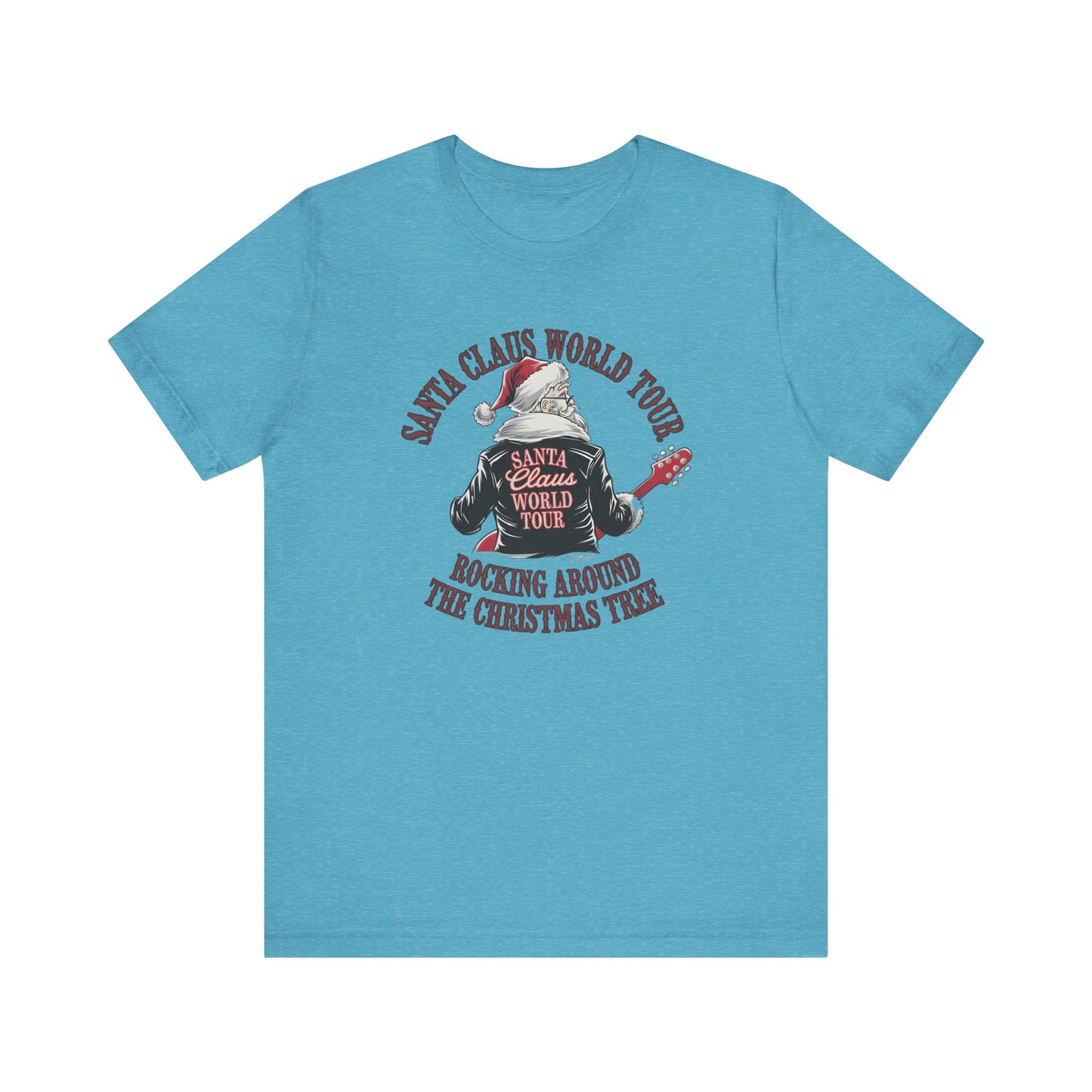 Santa Claus World Tour Tee - Festive Christmas Unisex Jersey Short SleeveT-Shirt - sizes S-3X