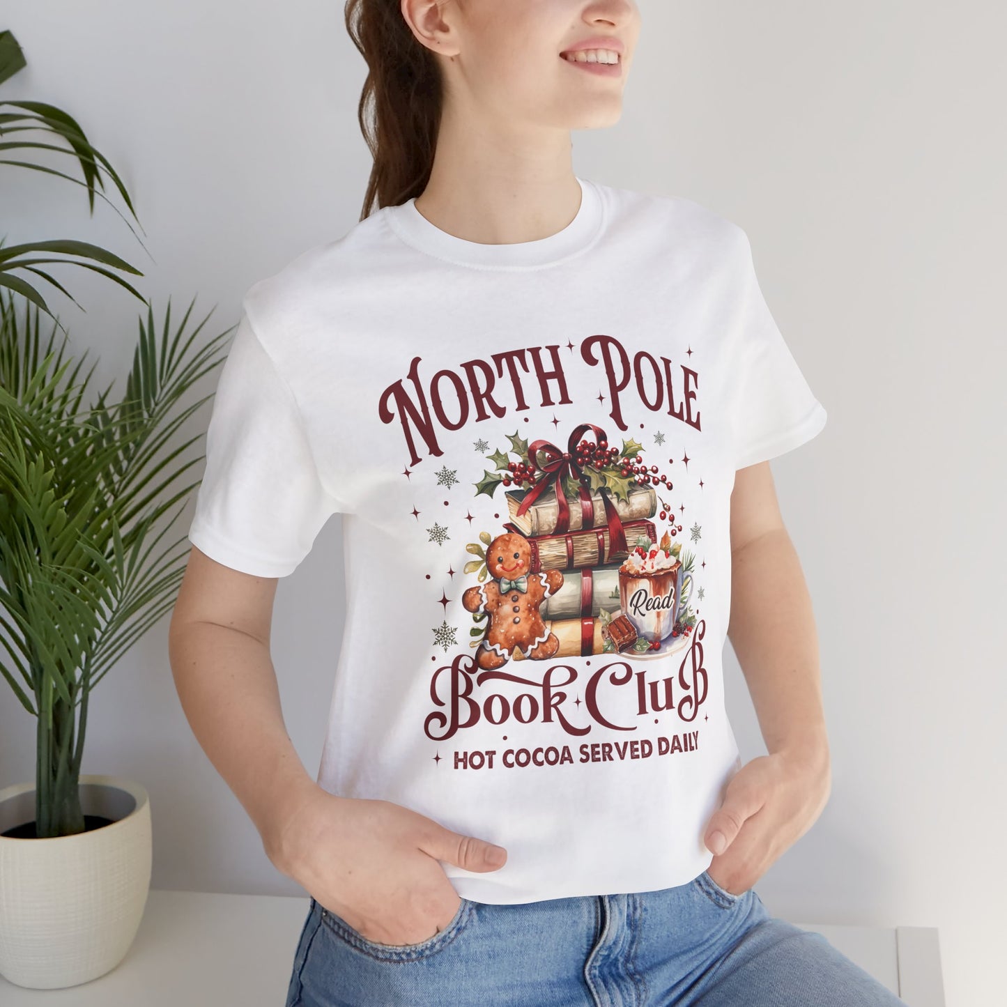 North Pole Book Club Unisex Jersey Short Sleeve Tee - size S - 3X