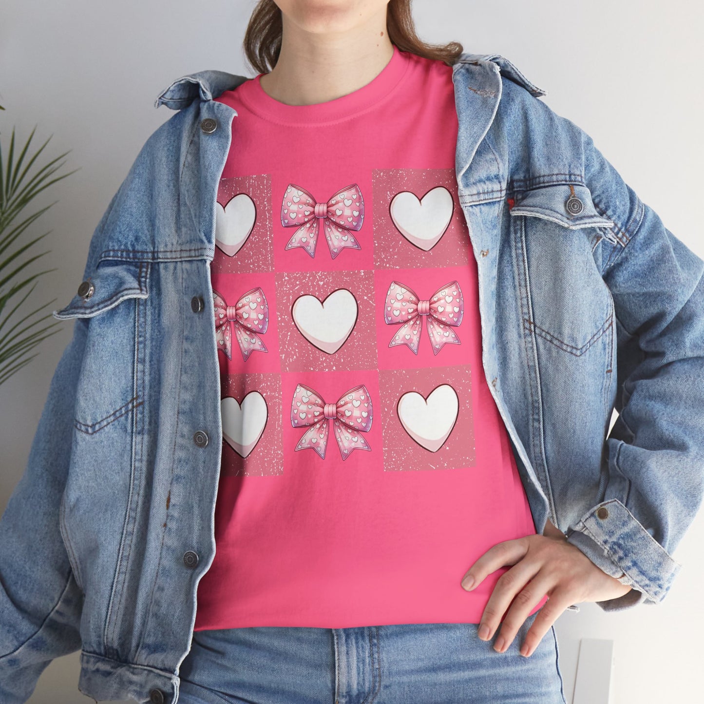 Hearts and Bows Unisex Heavy Cotton Tee - sizes S - 5X