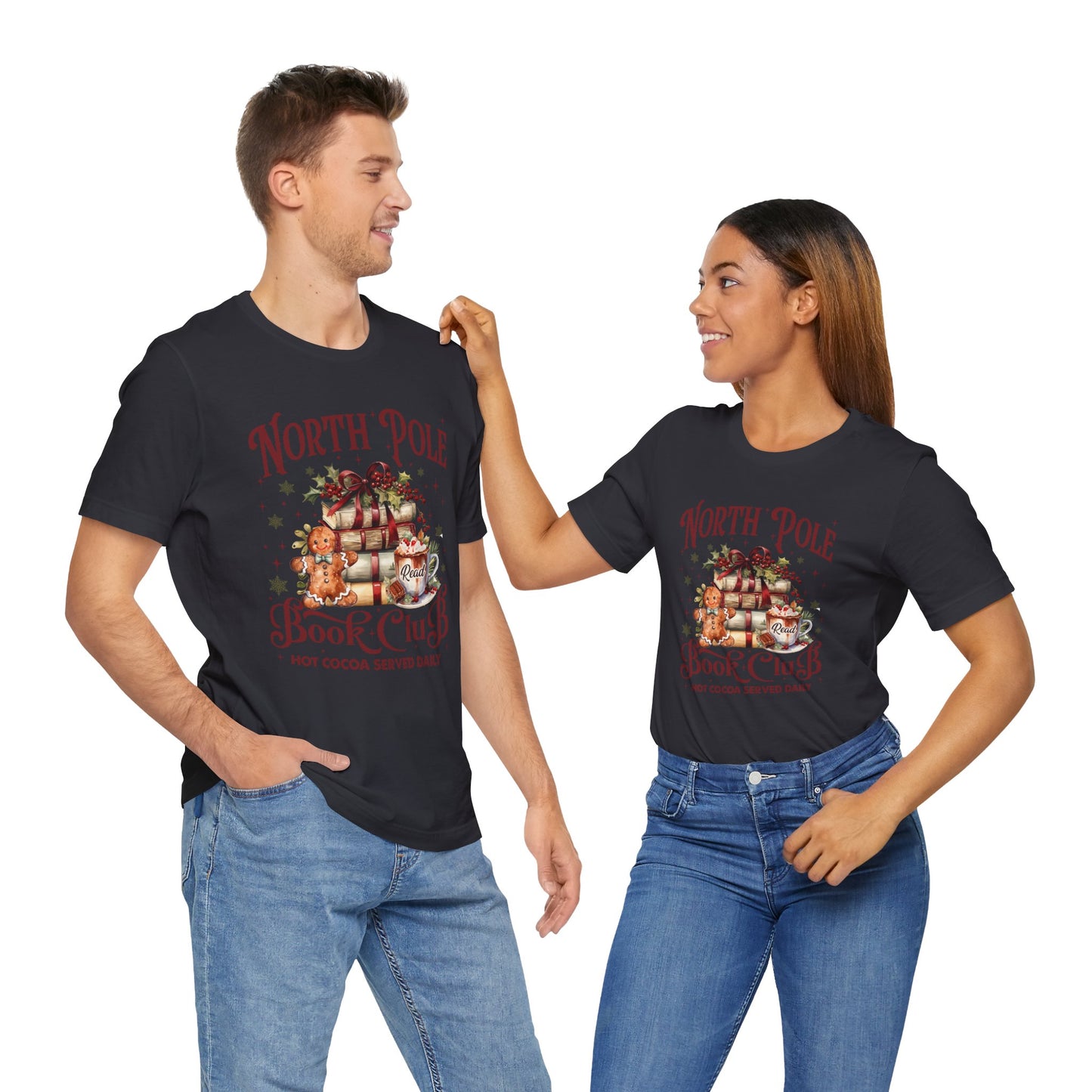 North Pole Book Club Unisex Jersey Short Sleeve Tee - size S - 3X