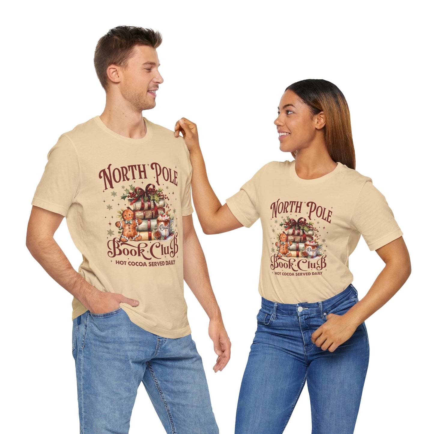 North Pole Book Club Unisex Jersey Short Sleeve Tee - size S - 3X