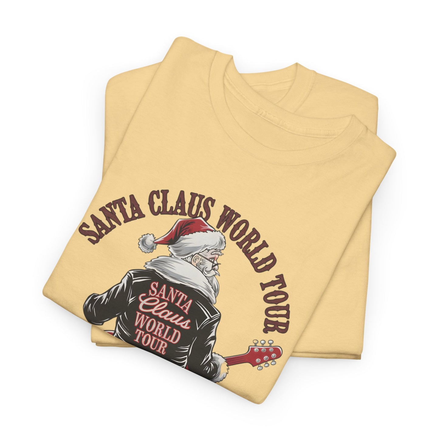 Santa Claus World Tour Unisex Tee - Sizes S-5X - Christmas Holiday Funny Shirt