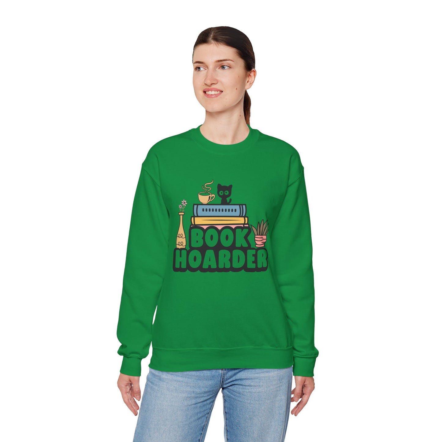 Book Hoarder Unisex Heavy Blend Crewneck Sweatshirt - sizes S-5X