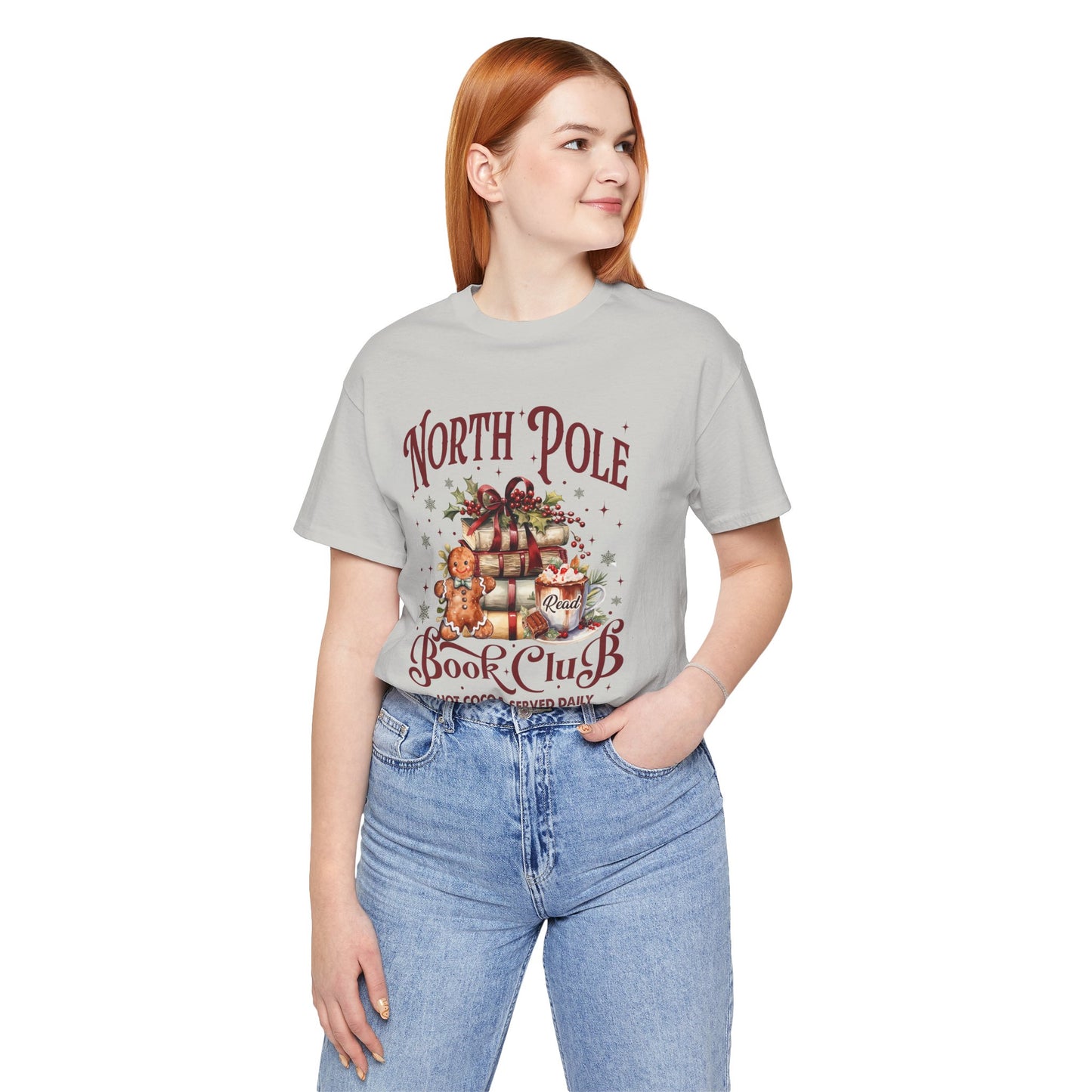 North Pole Book Club Unisex Jersey Short Sleeve Tee - size S - 3X