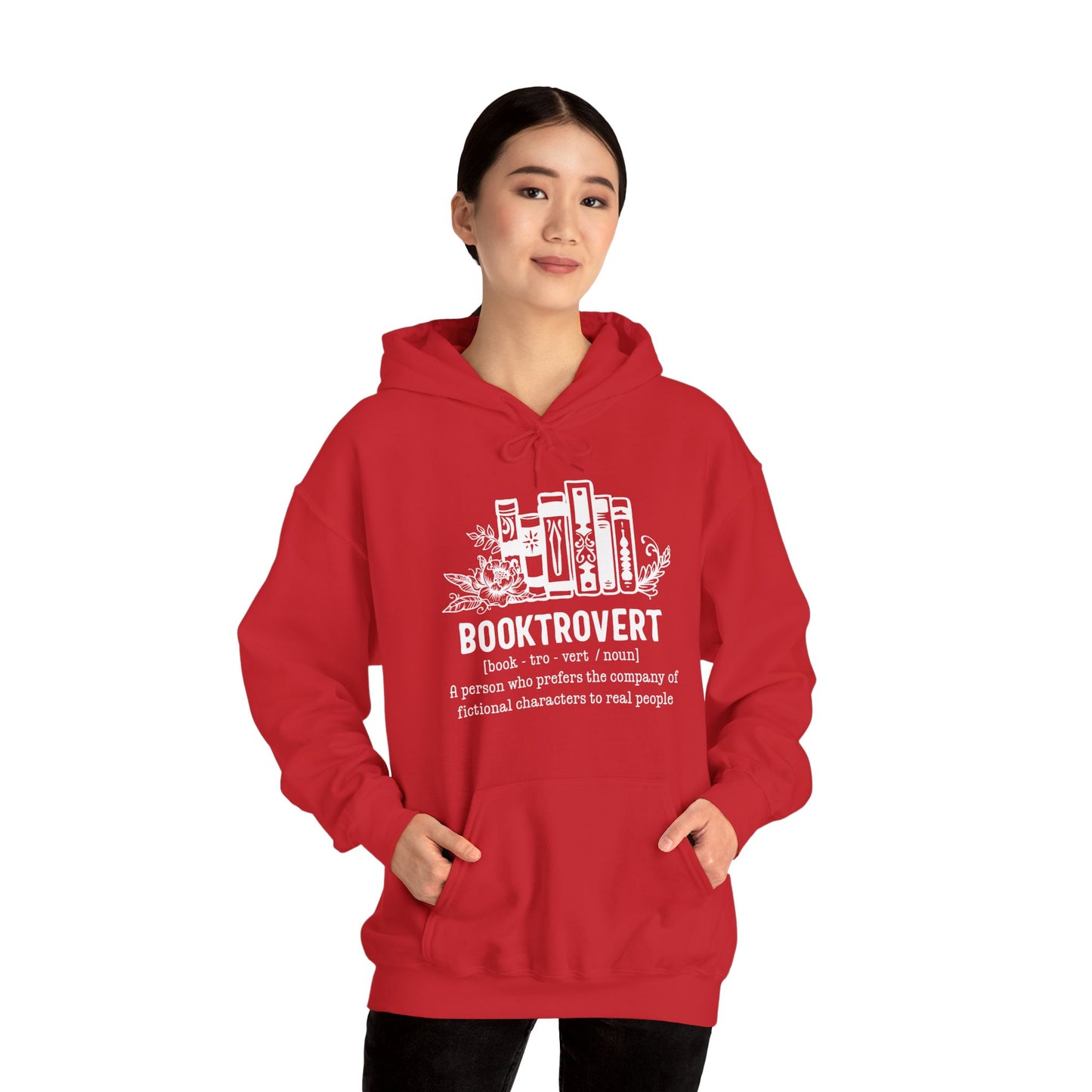 Booktrovert Hooded Sweatshirt - Funny Book Lover Gift - Warm & Cozy