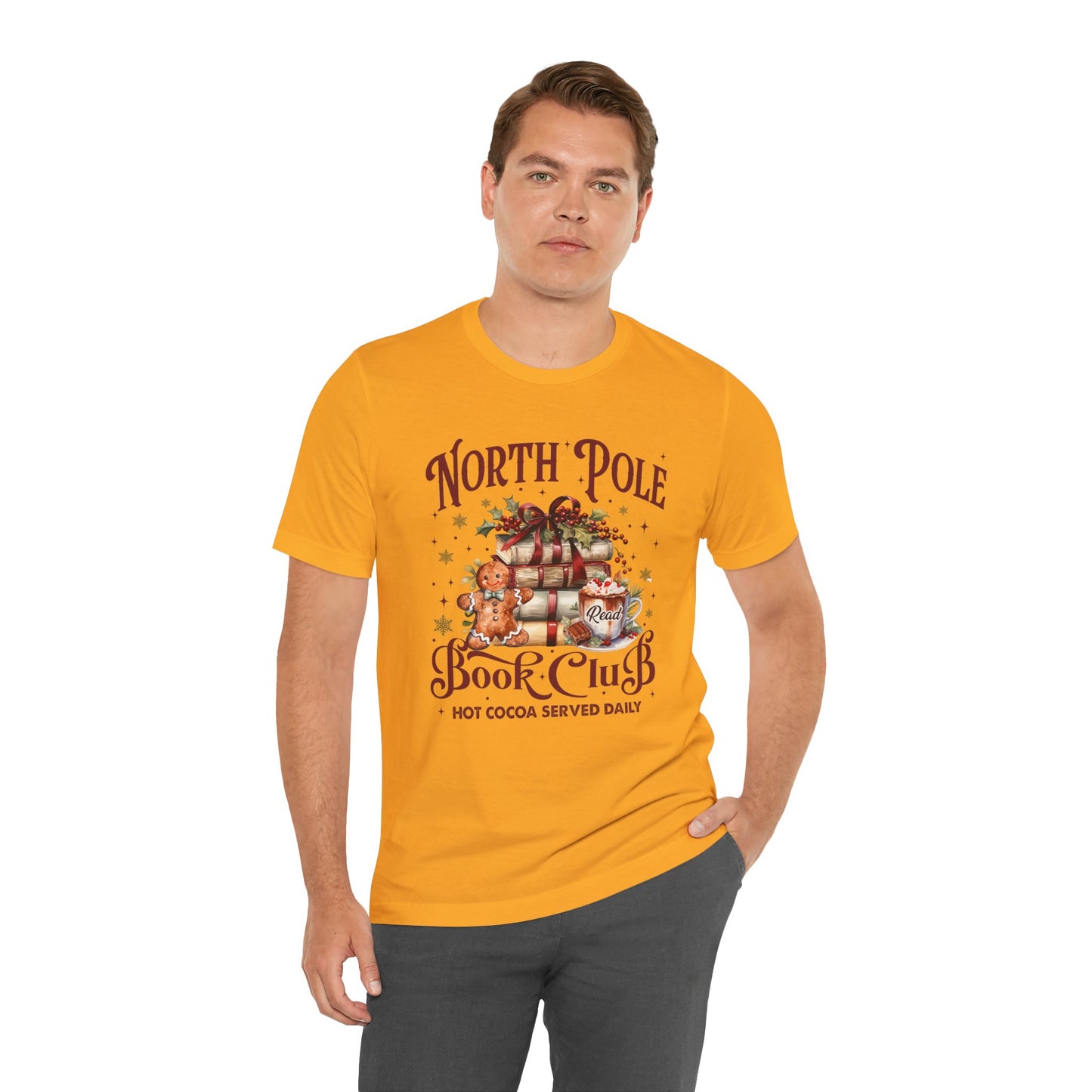 North Pole Book Club Unisex Jersey Short Sleeve Tee - size S - 3X