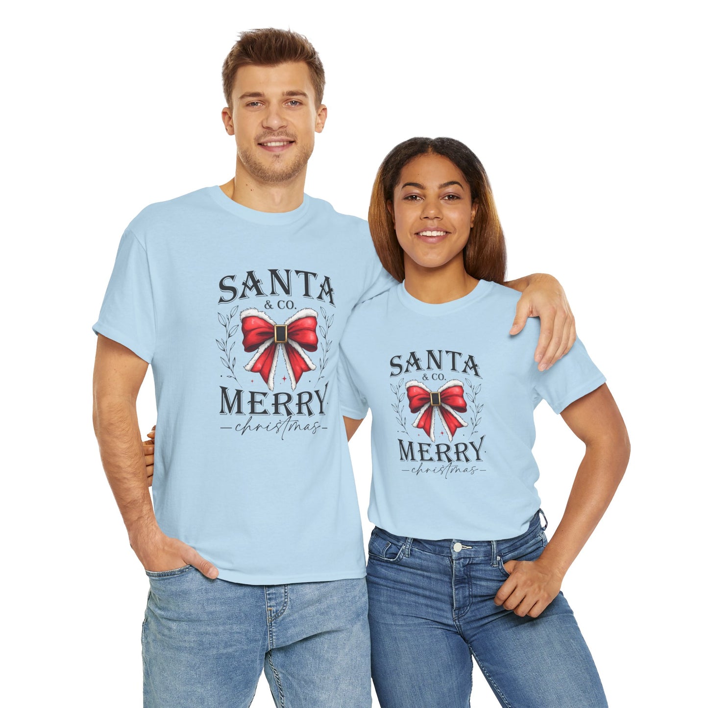 Santa and Company Merry Christmas Unisex Heavy Cotton Tee - sizes S - 5X
