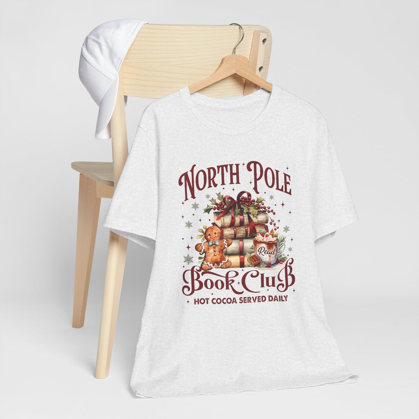 North Pole Book Club Unisex Jersey Short Sleeve Tee - size S - 3X