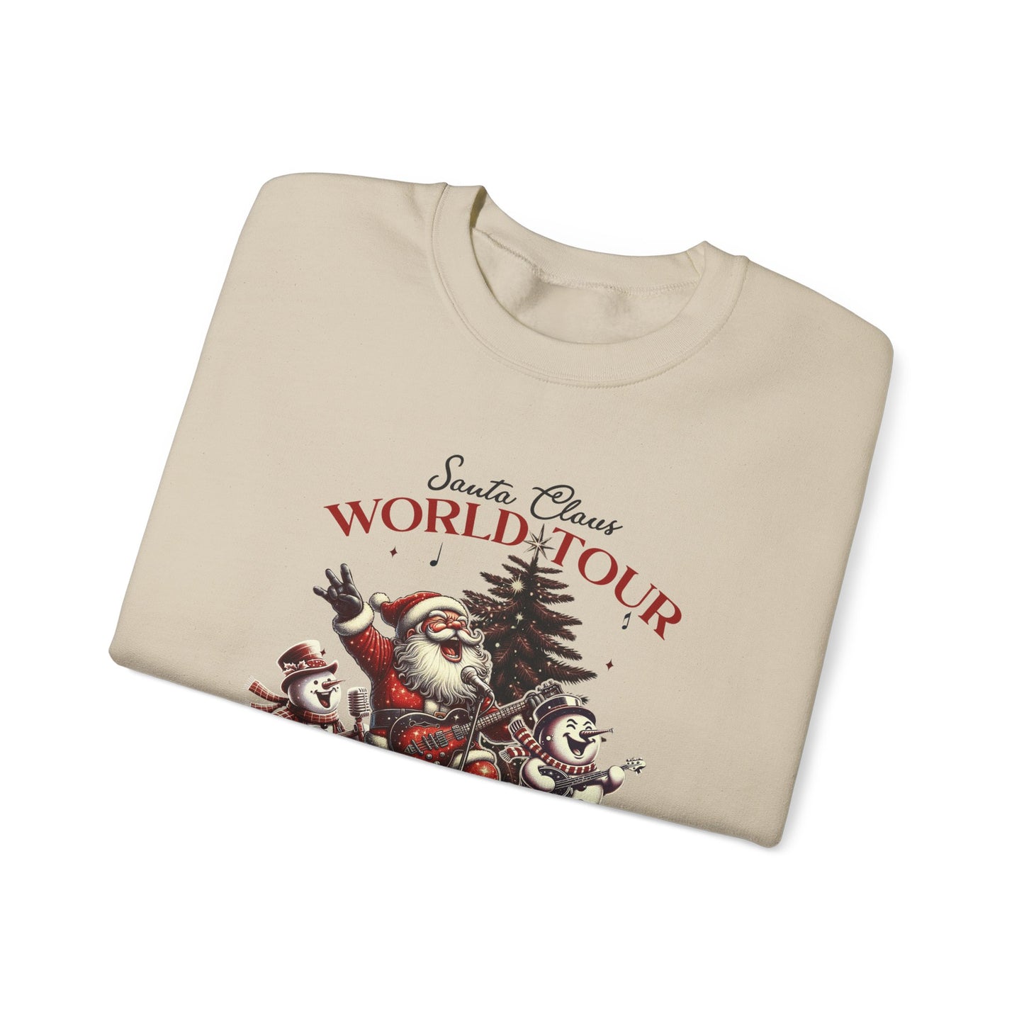 Santa Rocking Around the Christmas Tree Unisex Heavy Blend™ Crewneck Sweatshirt - size S - 3X
