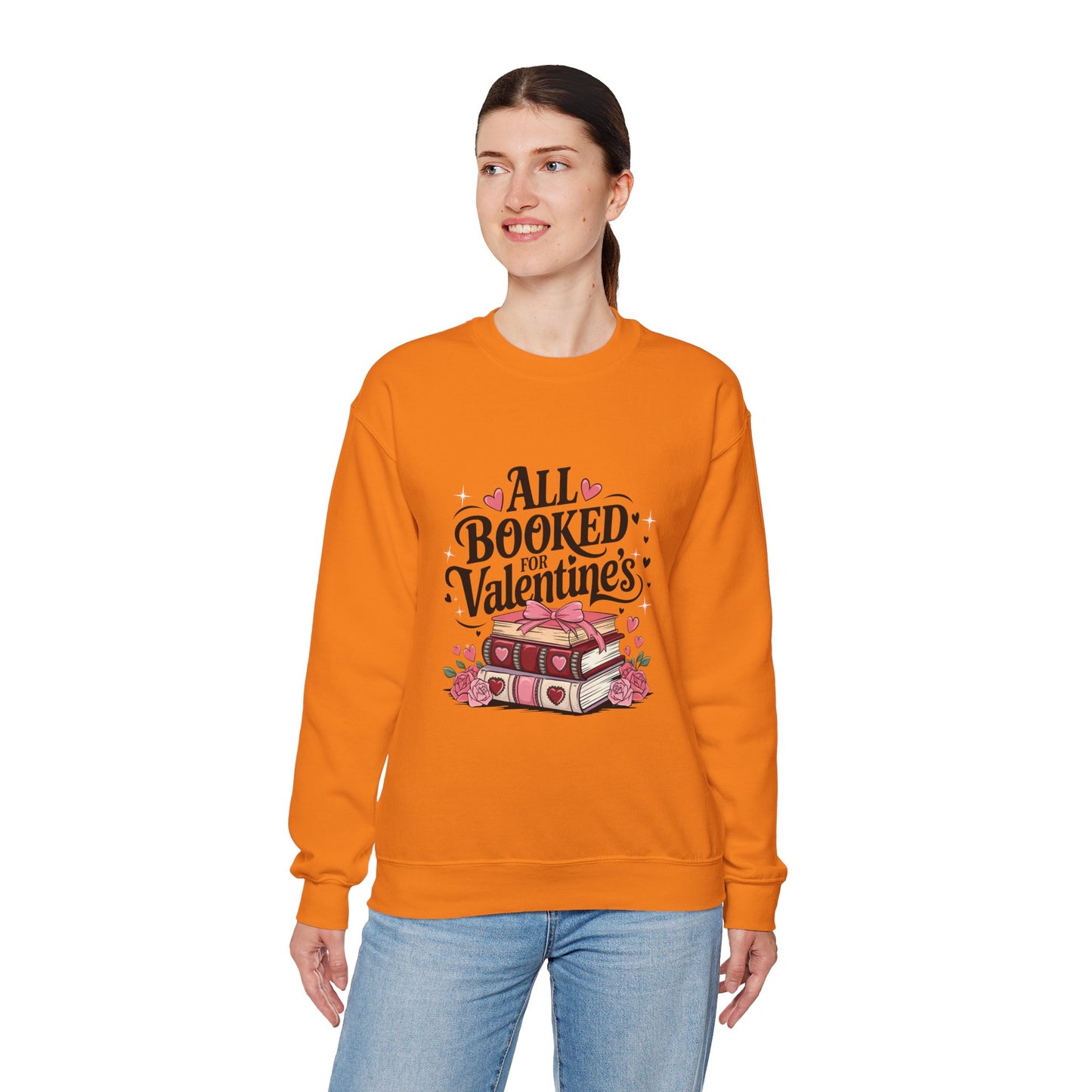 All Booked for Valentine's Day Unisex Heavy Blend Crewneck Sweatshirt