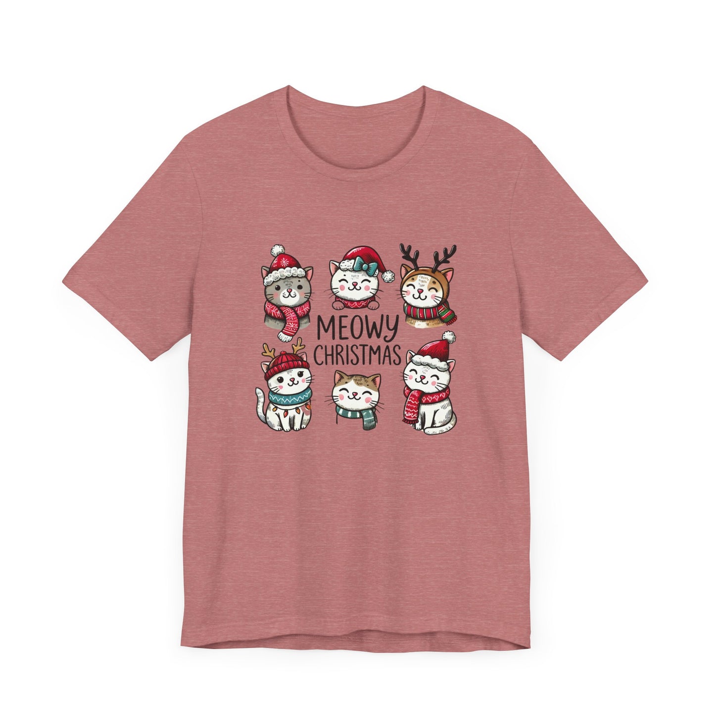 Meowy Christmas Unisex Jersey Short Sleeve Tee - size S - 3X