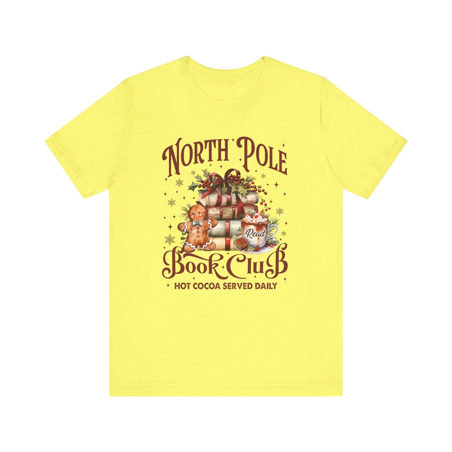North Pole Book Club Unisex Jersey Short Sleeve Tee - size S - 3X