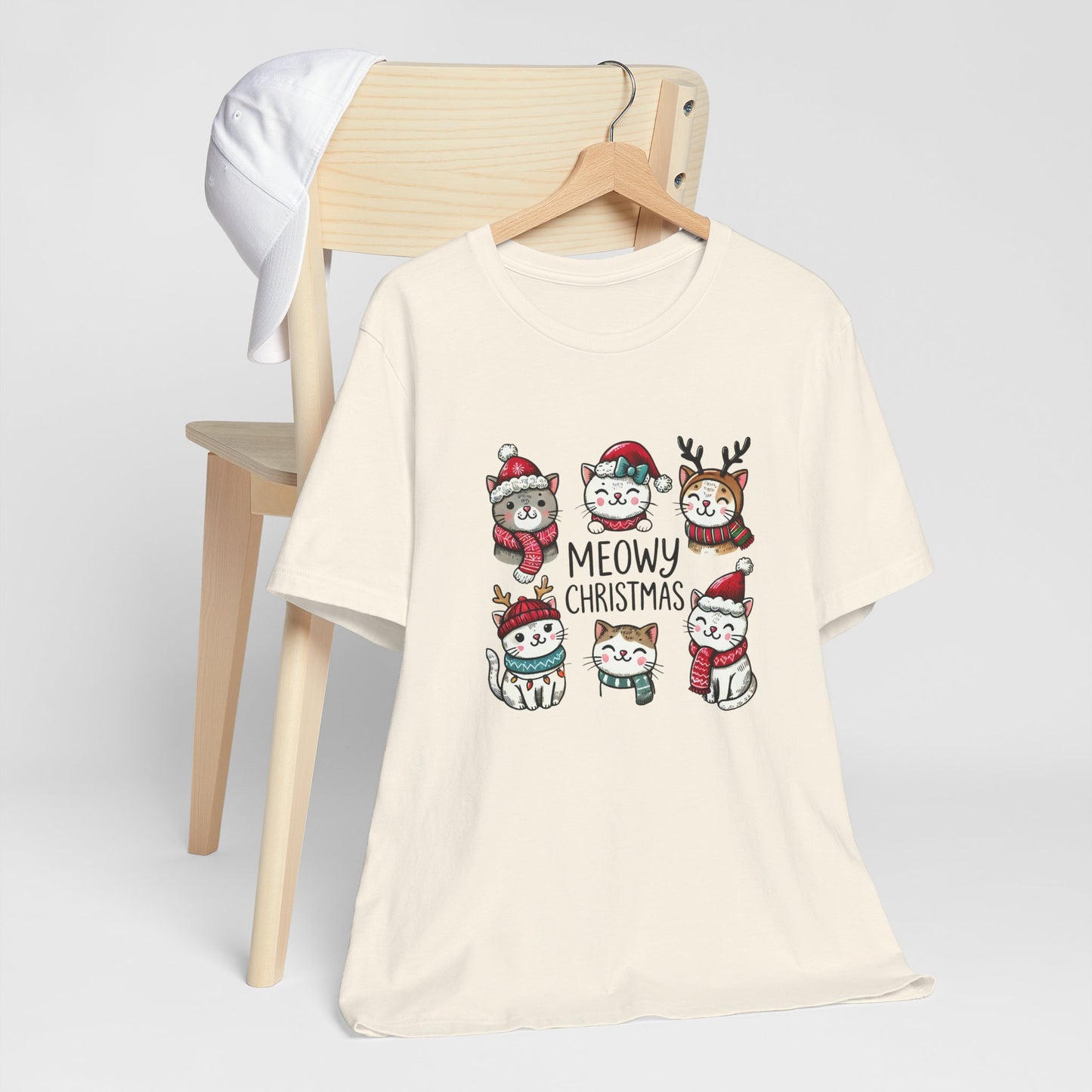 Meowy Christmas Unisex Jersey Short Sleeve Tee - size S - 3X