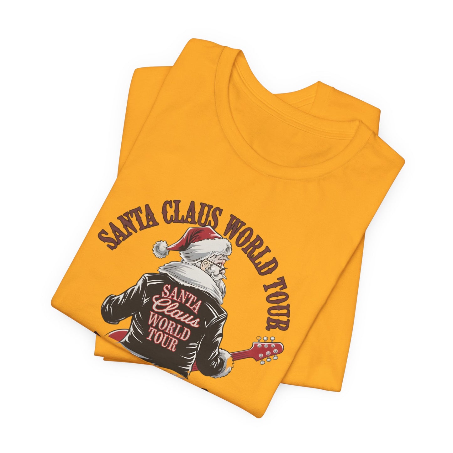 Santa Claus World Tour Tee - Festive Christmas Unisex Jersey Short SleeveT-Shirt - sizes S-3X