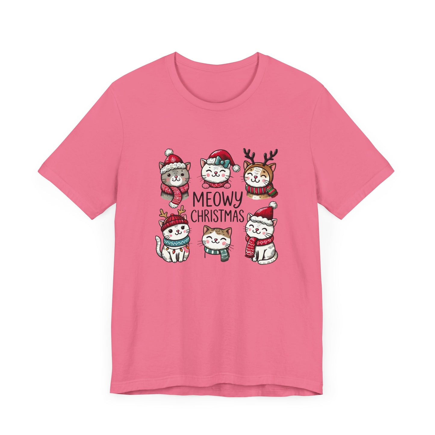 Meowy Christmas Unisex Jersey Short Sleeve Tee - size S - 3X
