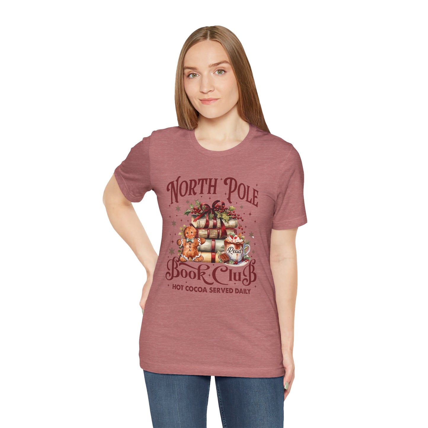 North Pole Book Club Unisex Jersey Short Sleeve Tee - size S - 3X