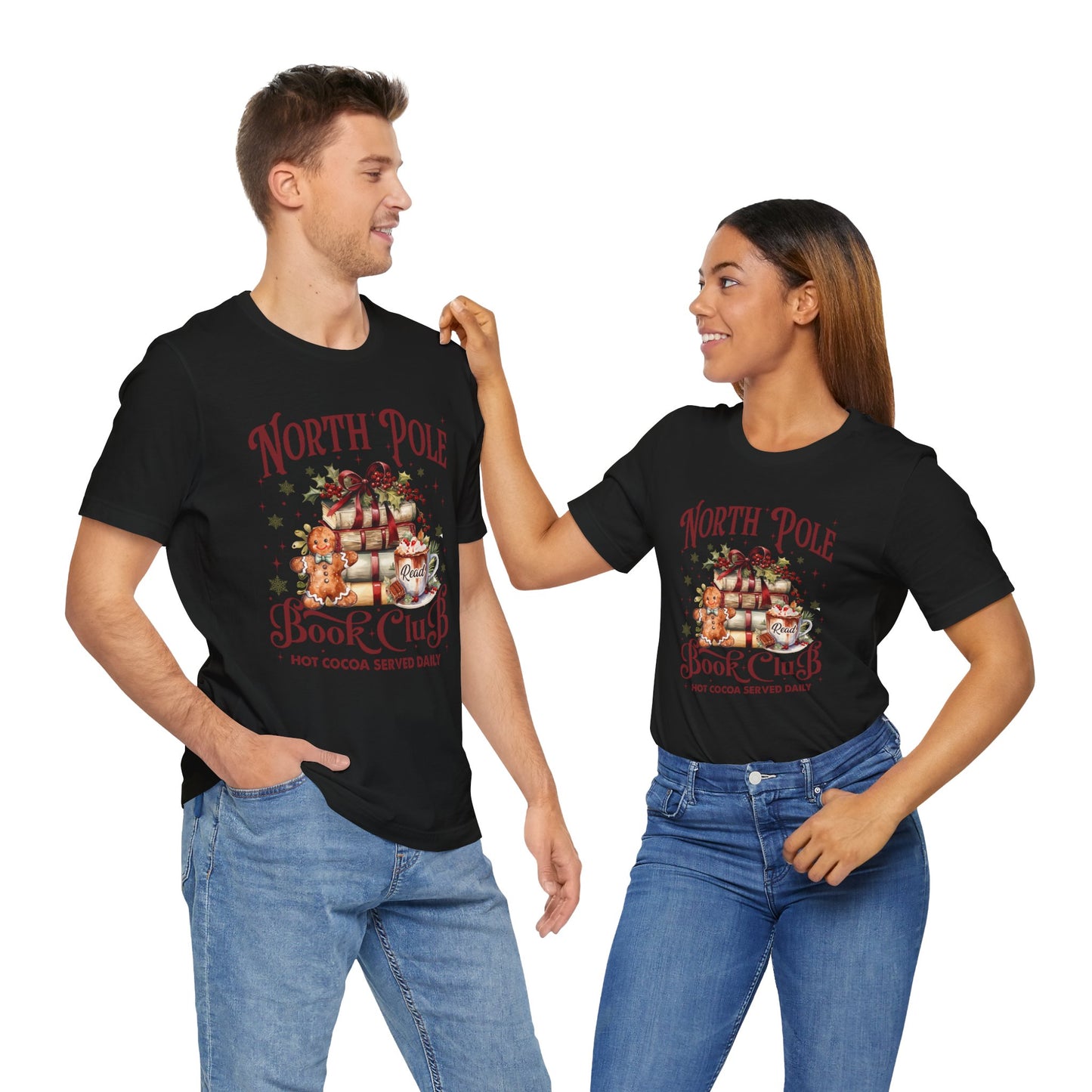 North Pole Book Club Unisex Jersey Short Sleeve Tee - size S - 3X