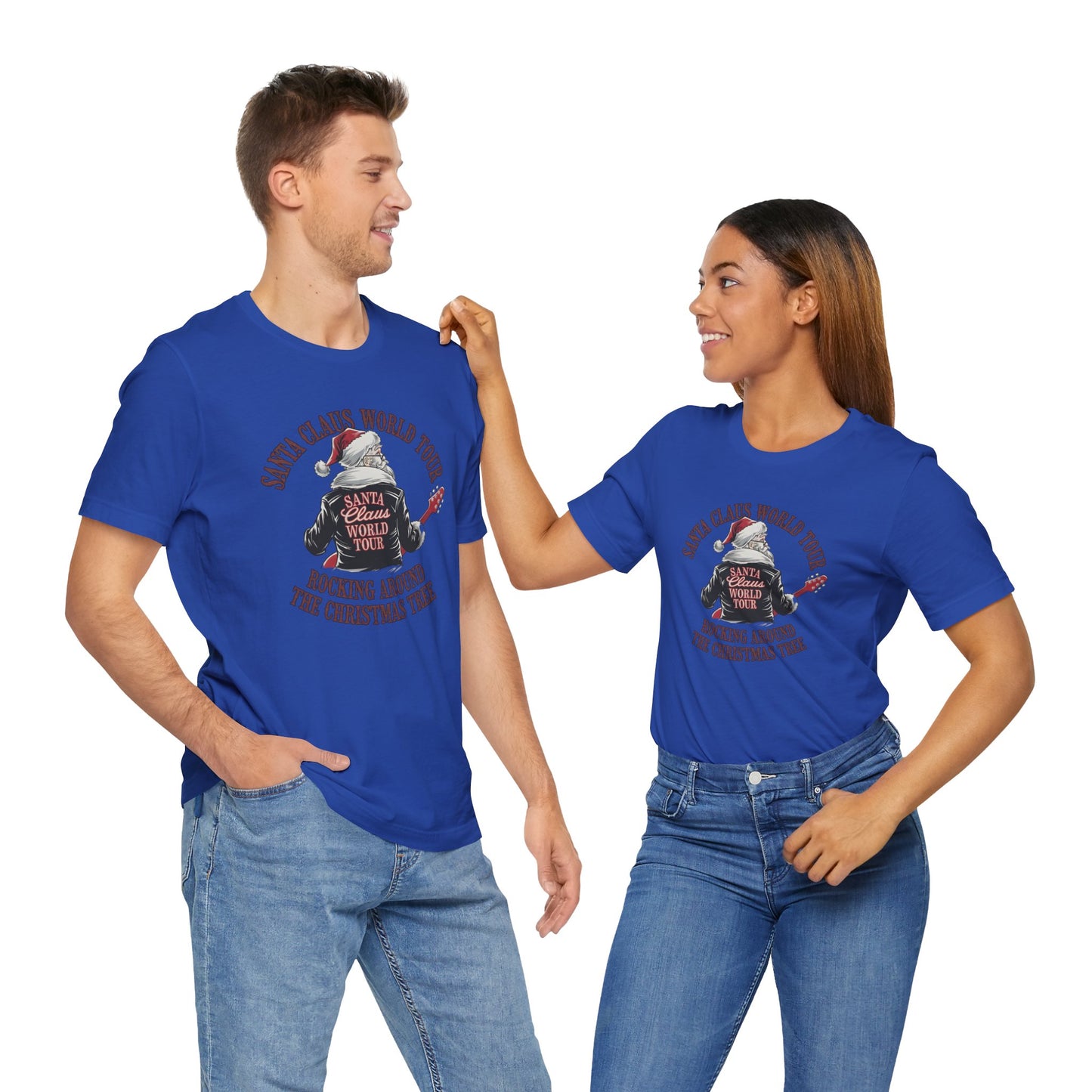 Santa Claus World Tour Tee - Festive Christmas Unisex Jersey Short SleeveT-Shirt - sizes S-3X