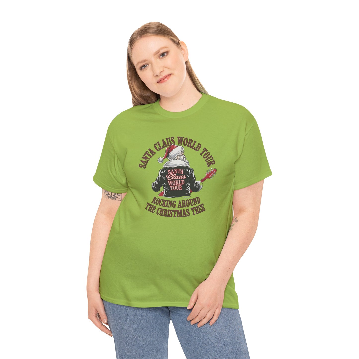 Santa Claus World Tour Unisex Tee - Sizes S-5X - Christmas Holiday Funny Shirt