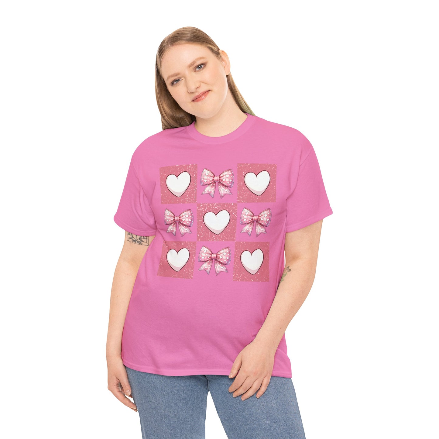 Hearts and Bows Unisex Heavy Cotton Tee - sizes S - 5X