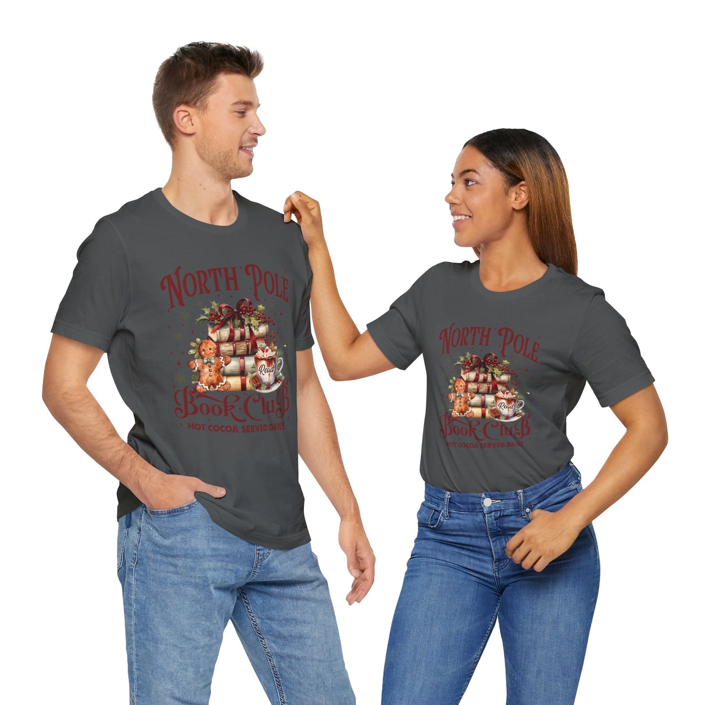 North Pole Book Club Unisex Jersey Short Sleeve Tee - size S - 3X