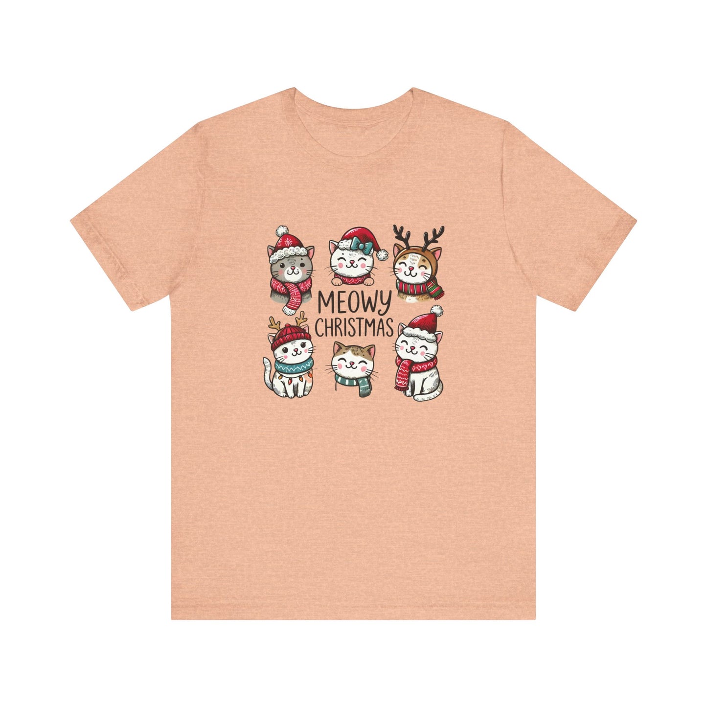 Meowy Christmas Unisex Jersey Short Sleeve Tee - size S - 3X