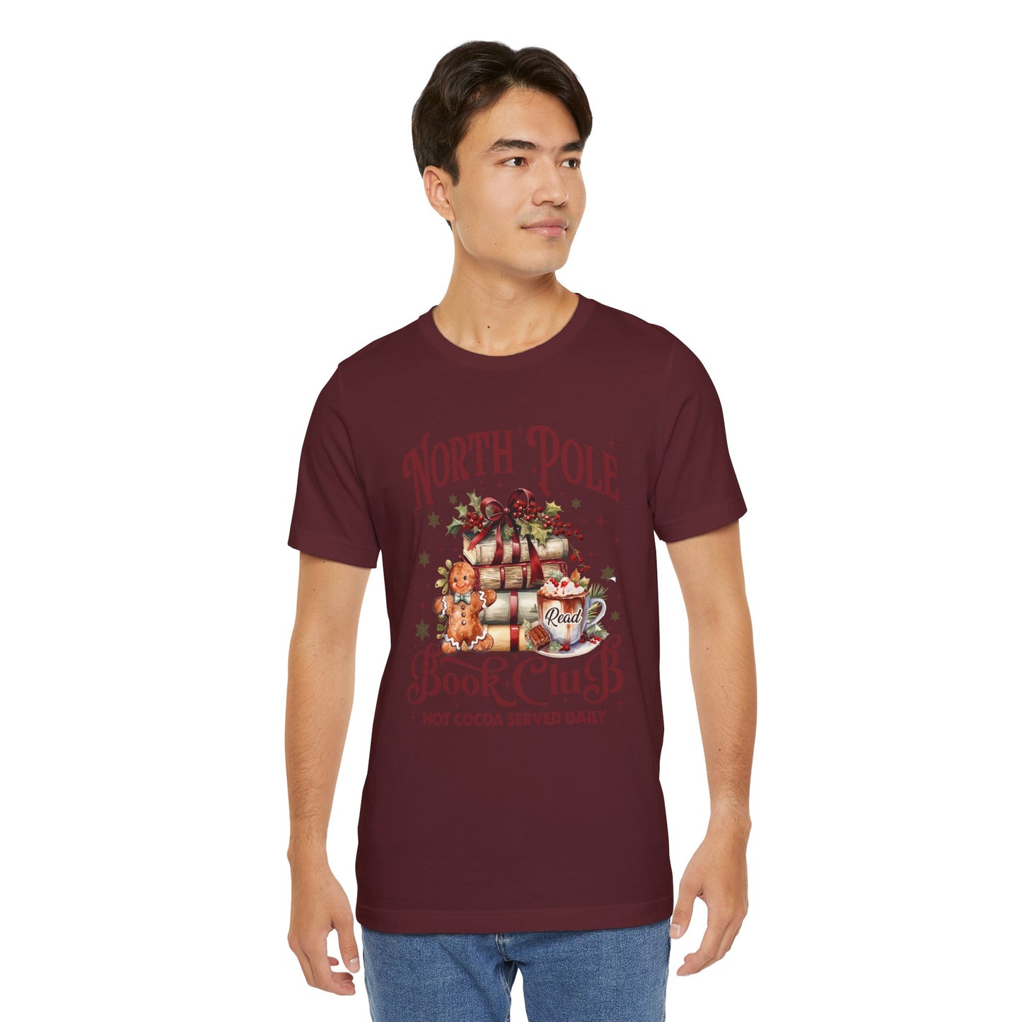 North Pole Book Club Unisex Jersey Short Sleeve Tee - size S - 3X