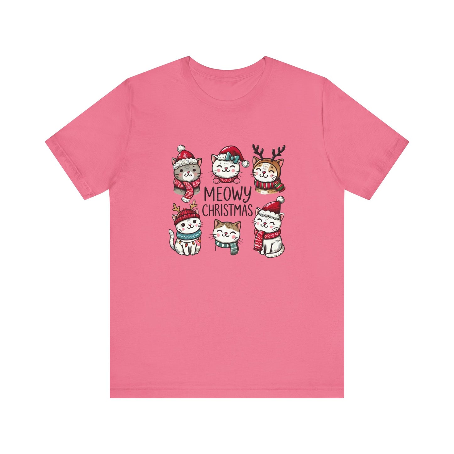 Meowy Christmas Unisex Jersey Short Sleeve Tee - size S - 3X
