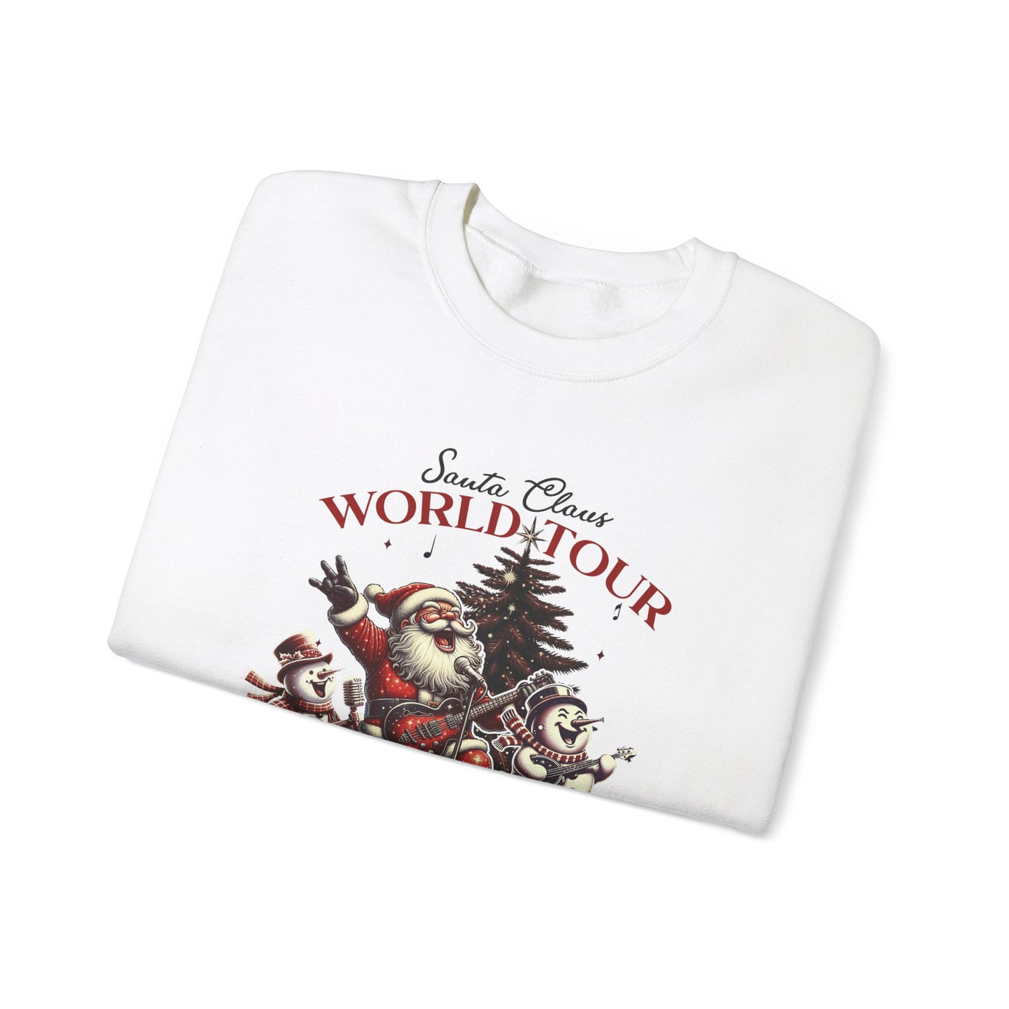Santa Rocking Around the Christmas Tree Unisex Heavy Blend™ Crewneck Sweatshirt - size S - 3X