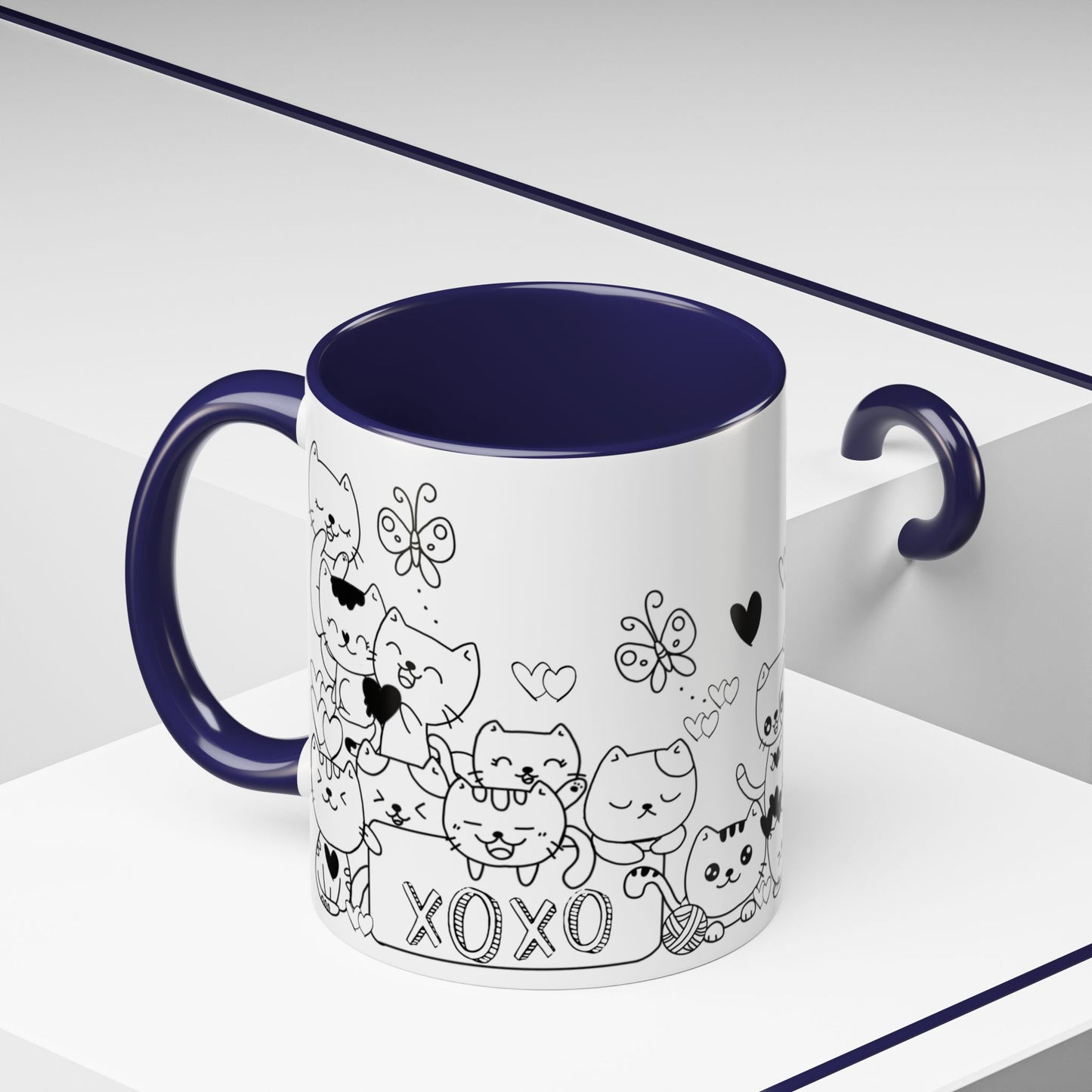 Coffee Mug - Valentine's Day Cat Love Mug for Cat Lovers