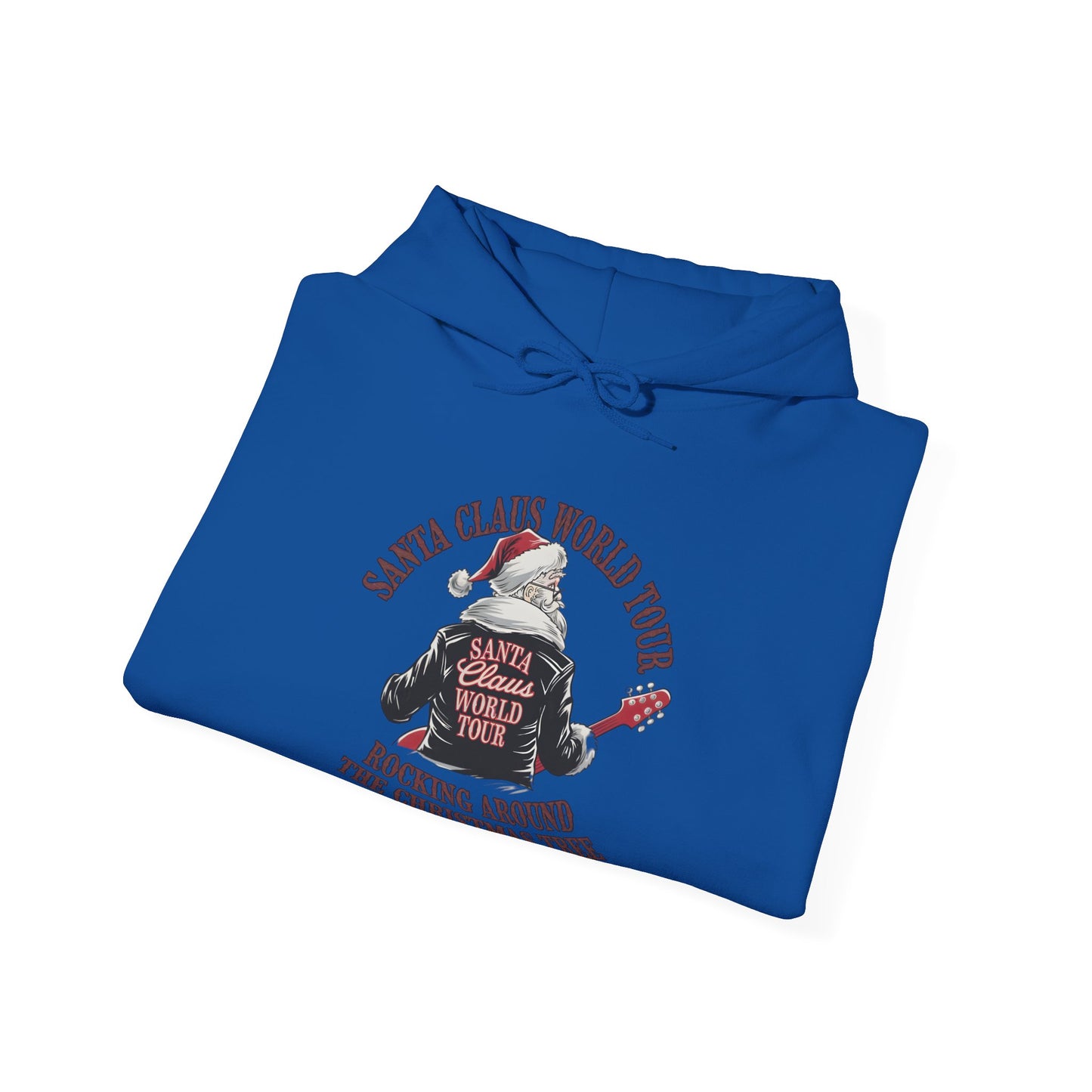 Santa Claus World Tour Heavy Blend Hooded Sweatshirt - Christmas Holiday Cozy Music - sizes S - 5X
