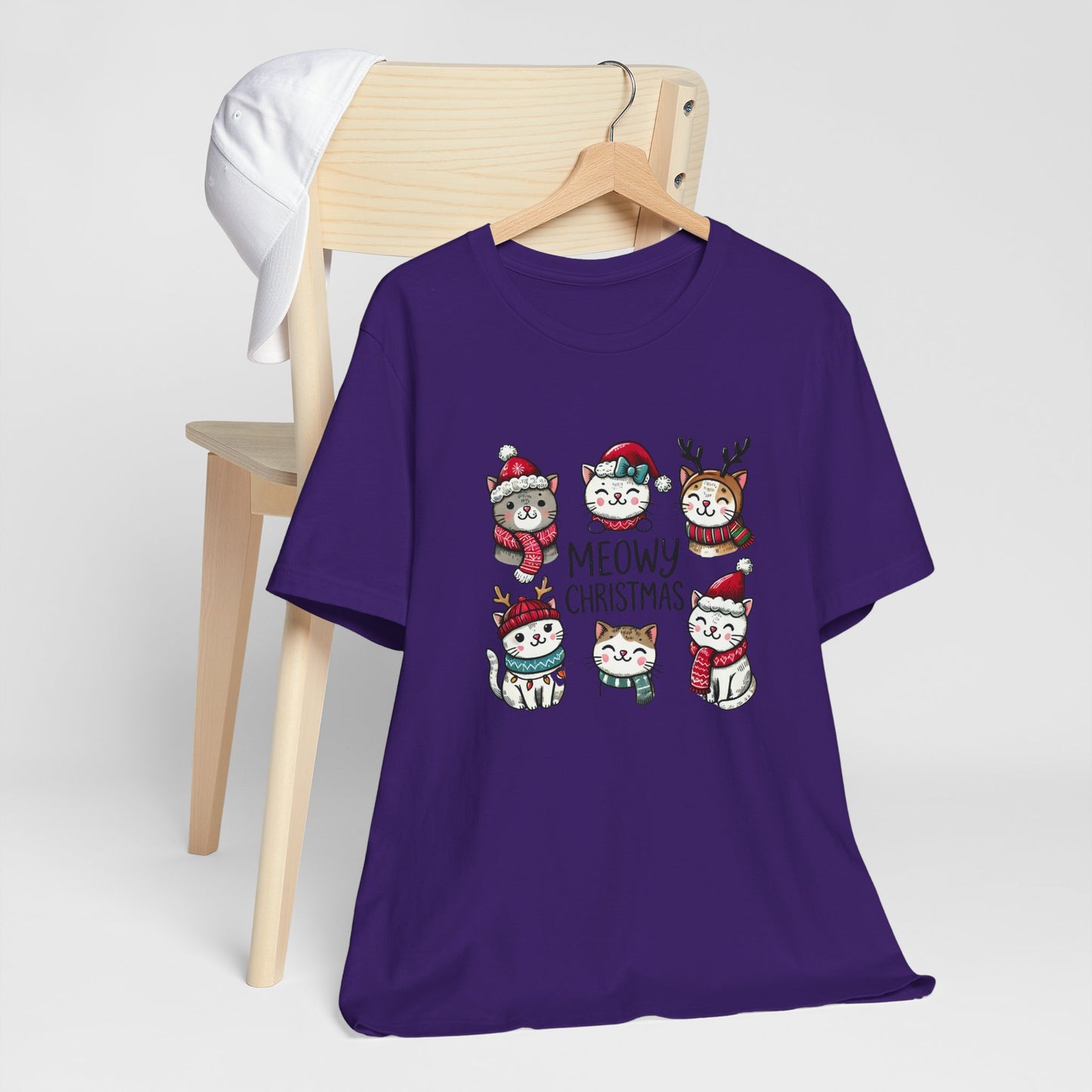 Meowy Christmas Unisex Jersey Short Sleeve Tee - size S - 3X
