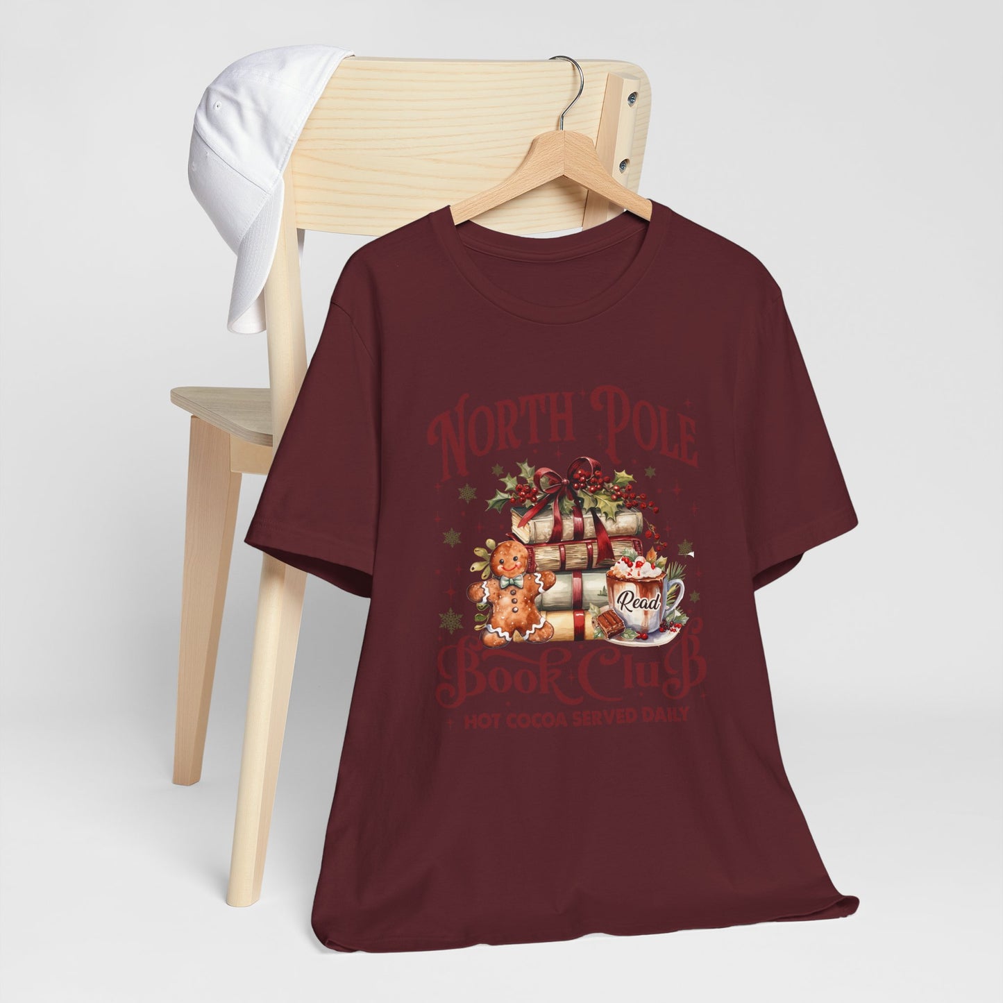 North Pole Book Club Unisex Jersey Short Sleeve Tee - size S - 3X